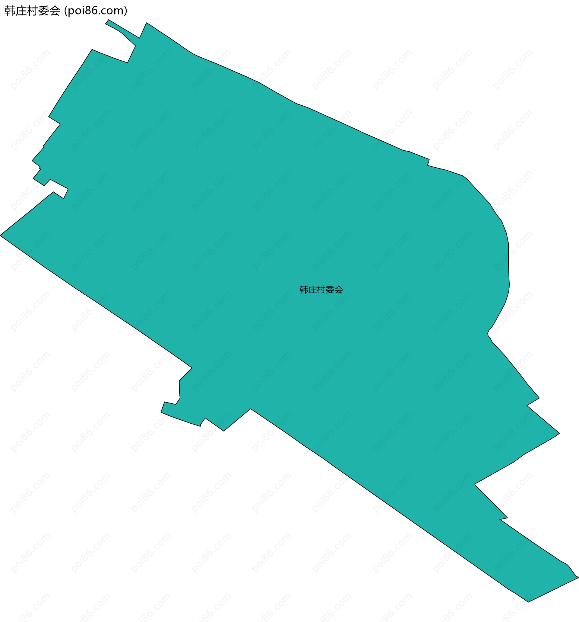 韩庄村委会边界地图