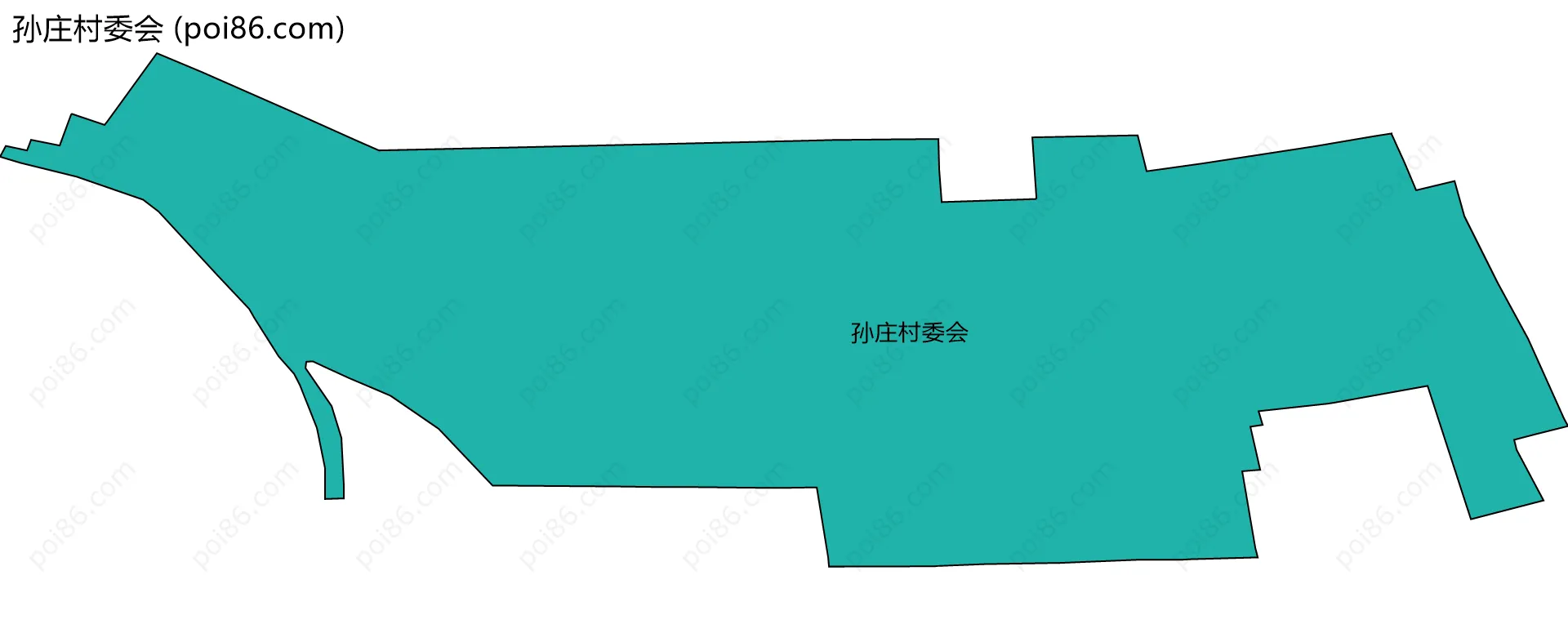 孙庄村委会边界地图