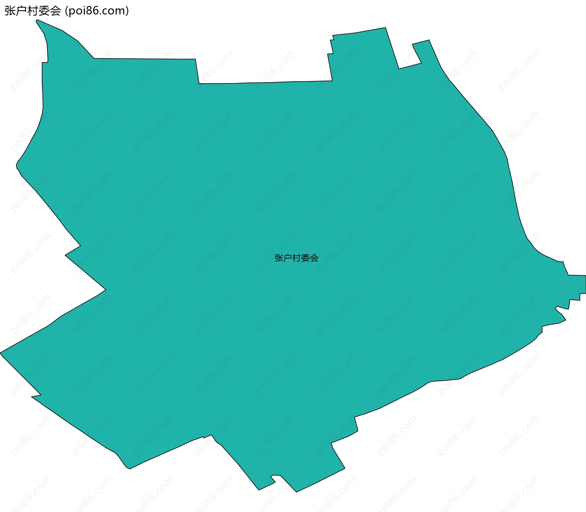 张户村委会边界地图