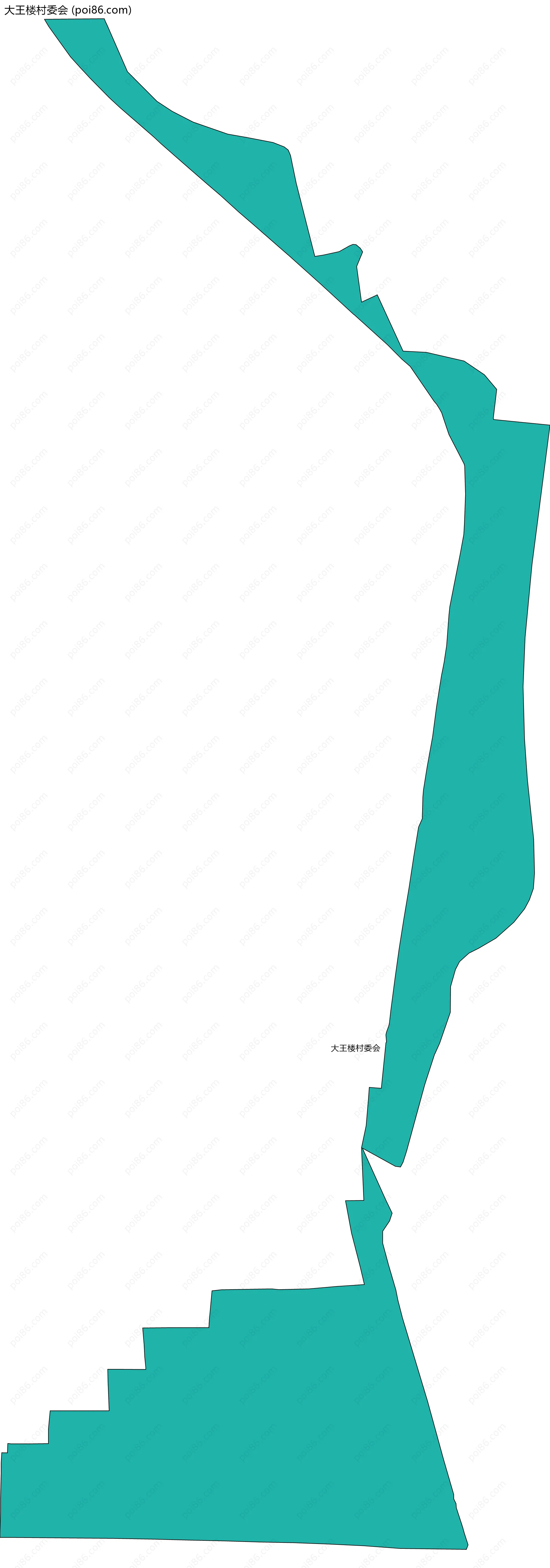 大王楼村委会边界地图