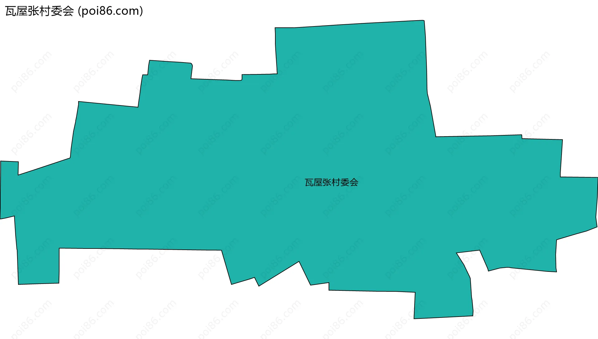 瓦屋张村委会边界地图