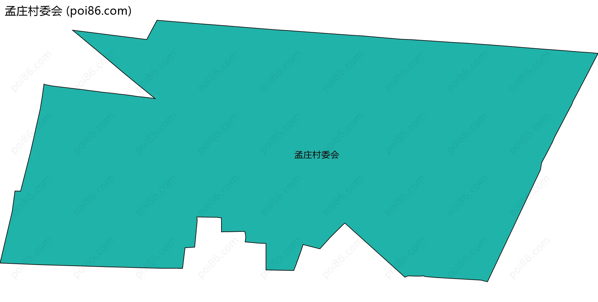 孟庄村委会边界地图