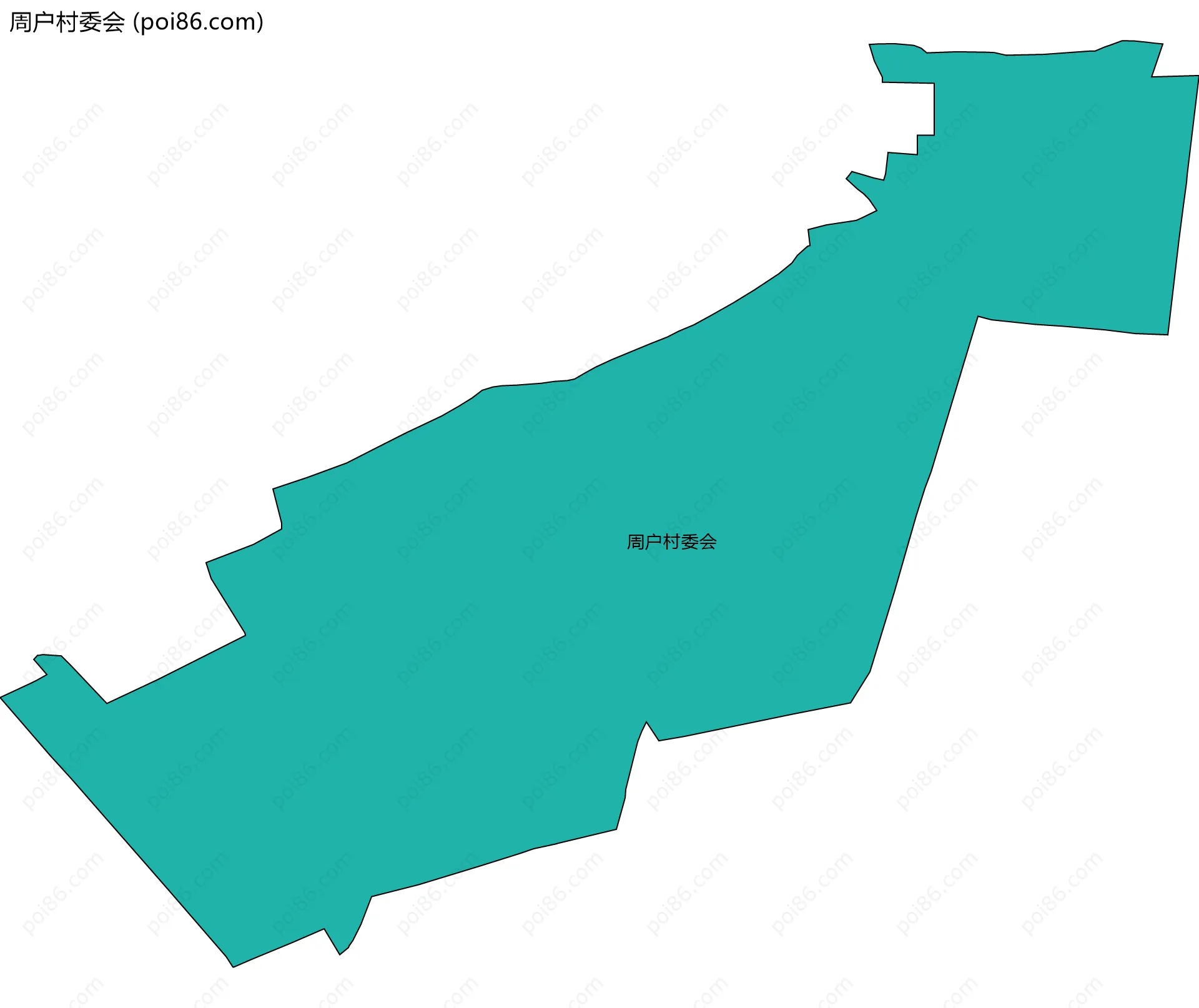 周户村委会边界地图