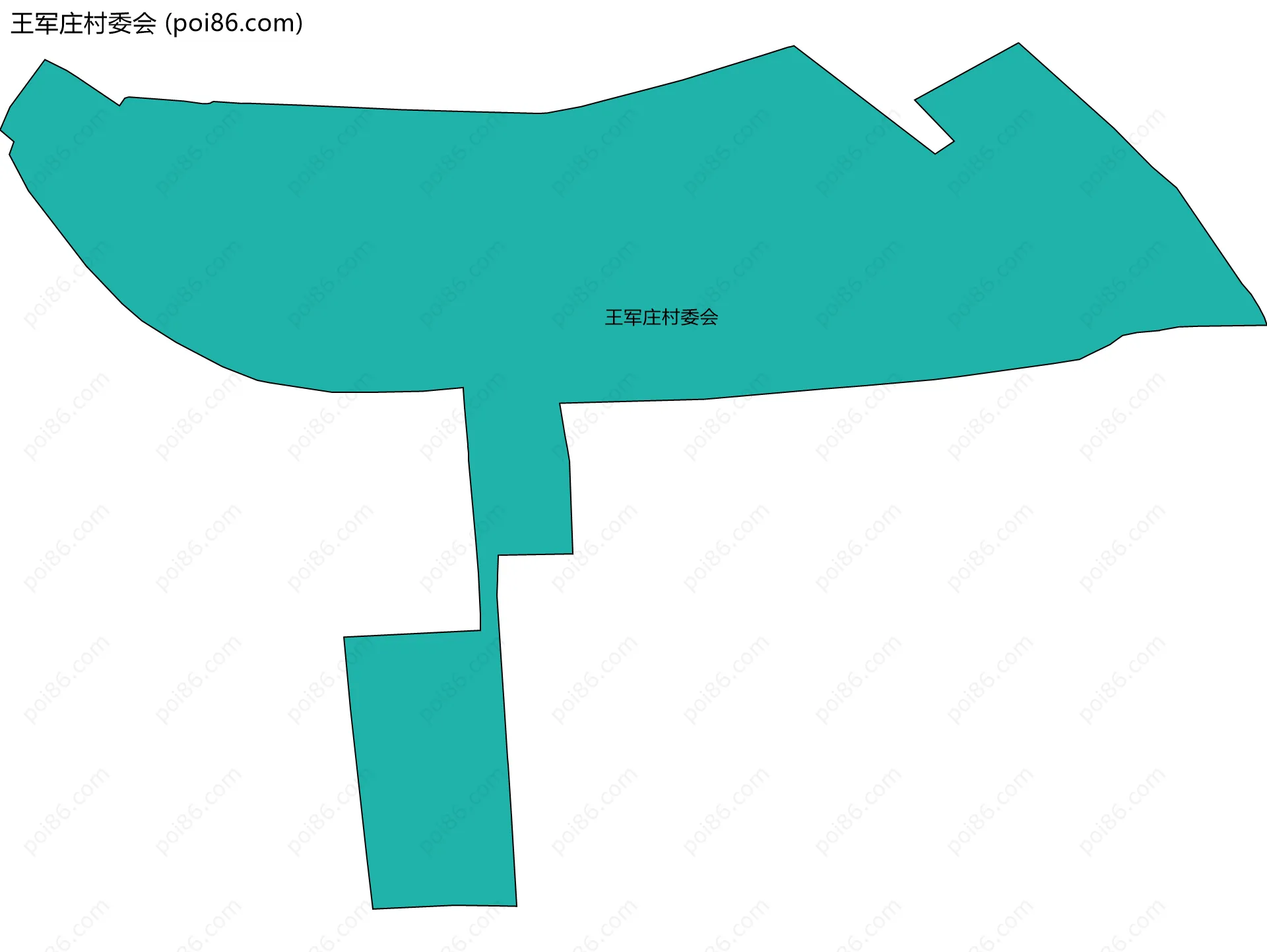 王军庄村委会边界地图