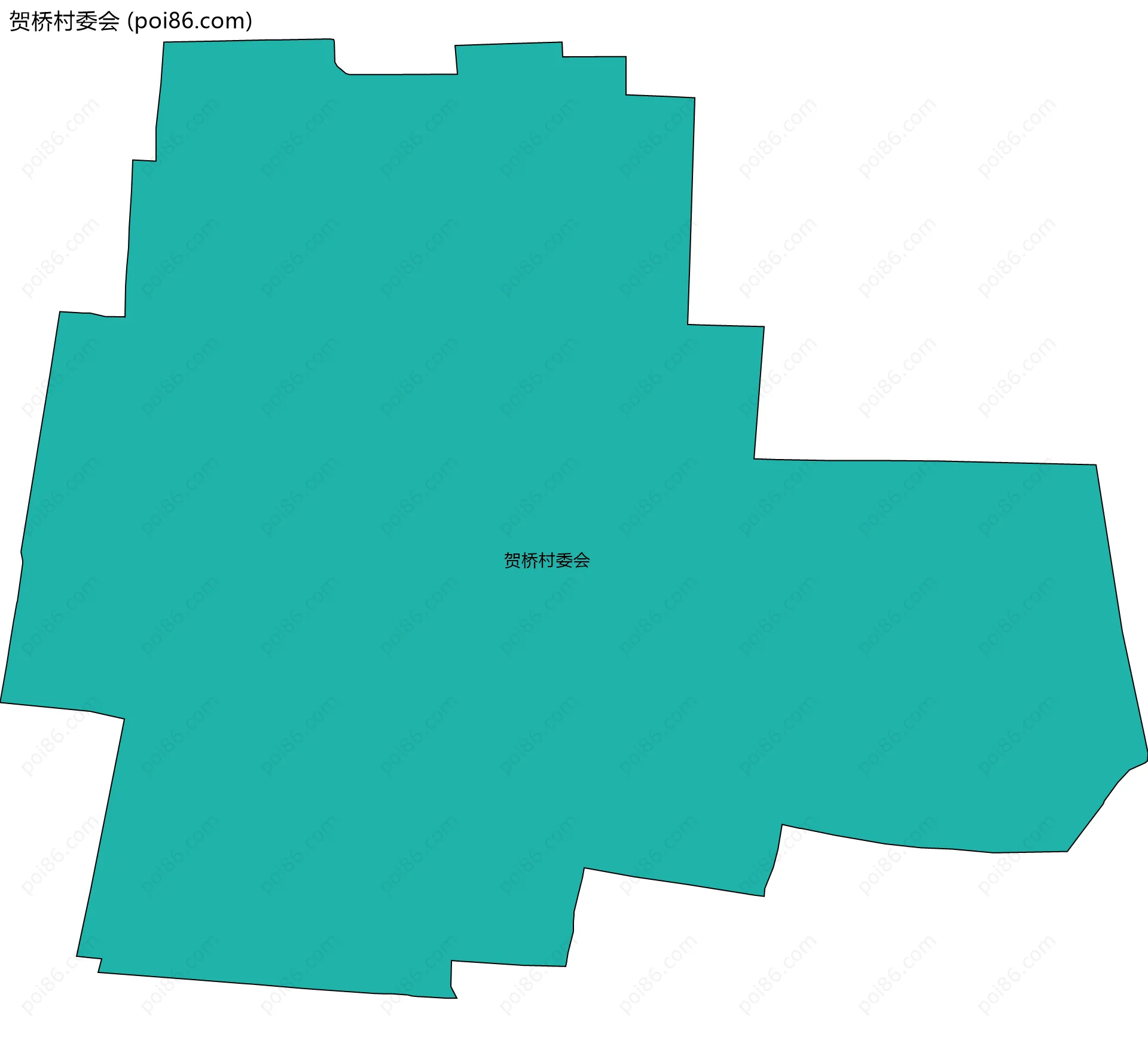贺桥村委会边界地图