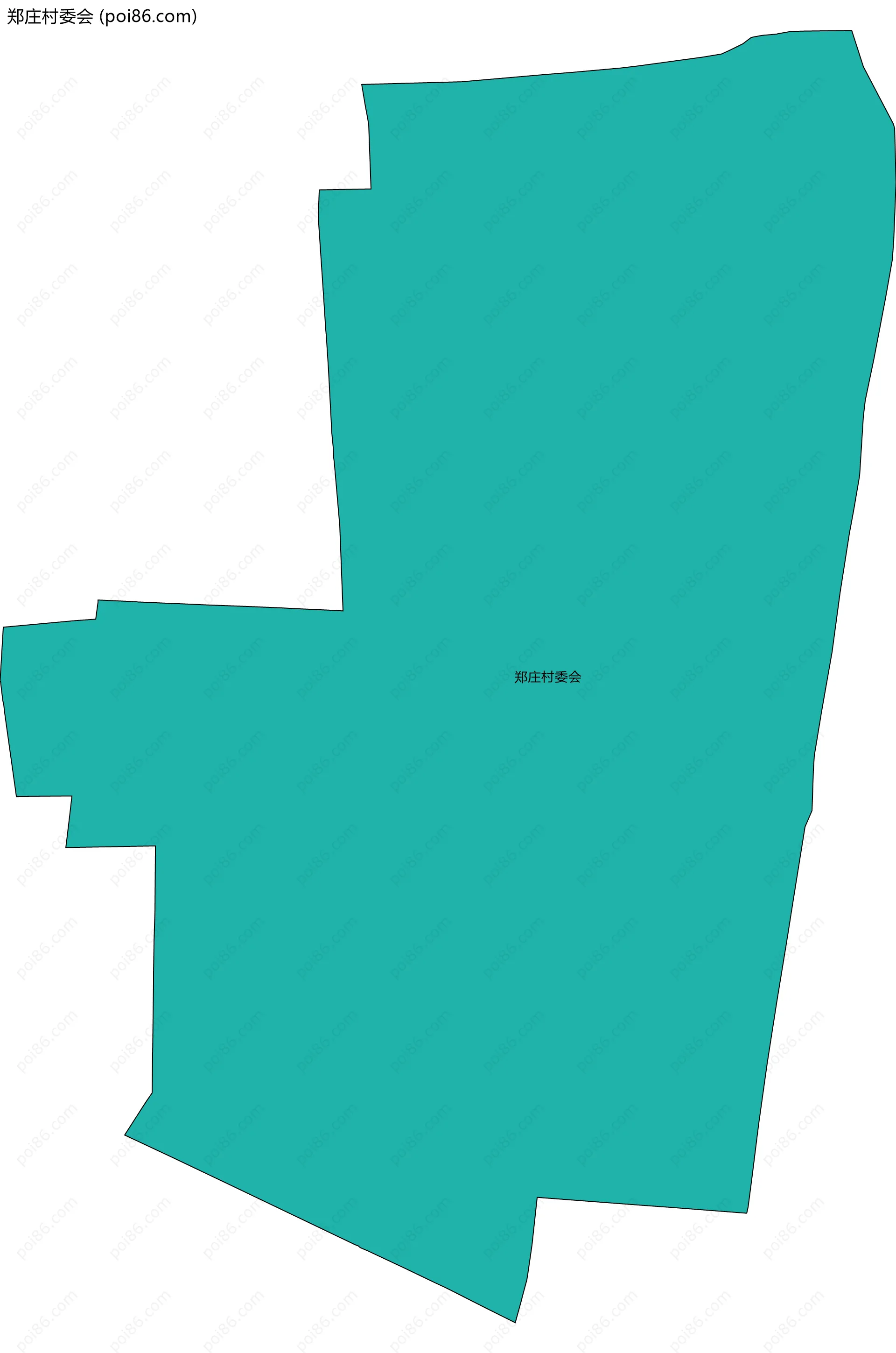郑庄村委会边界地图