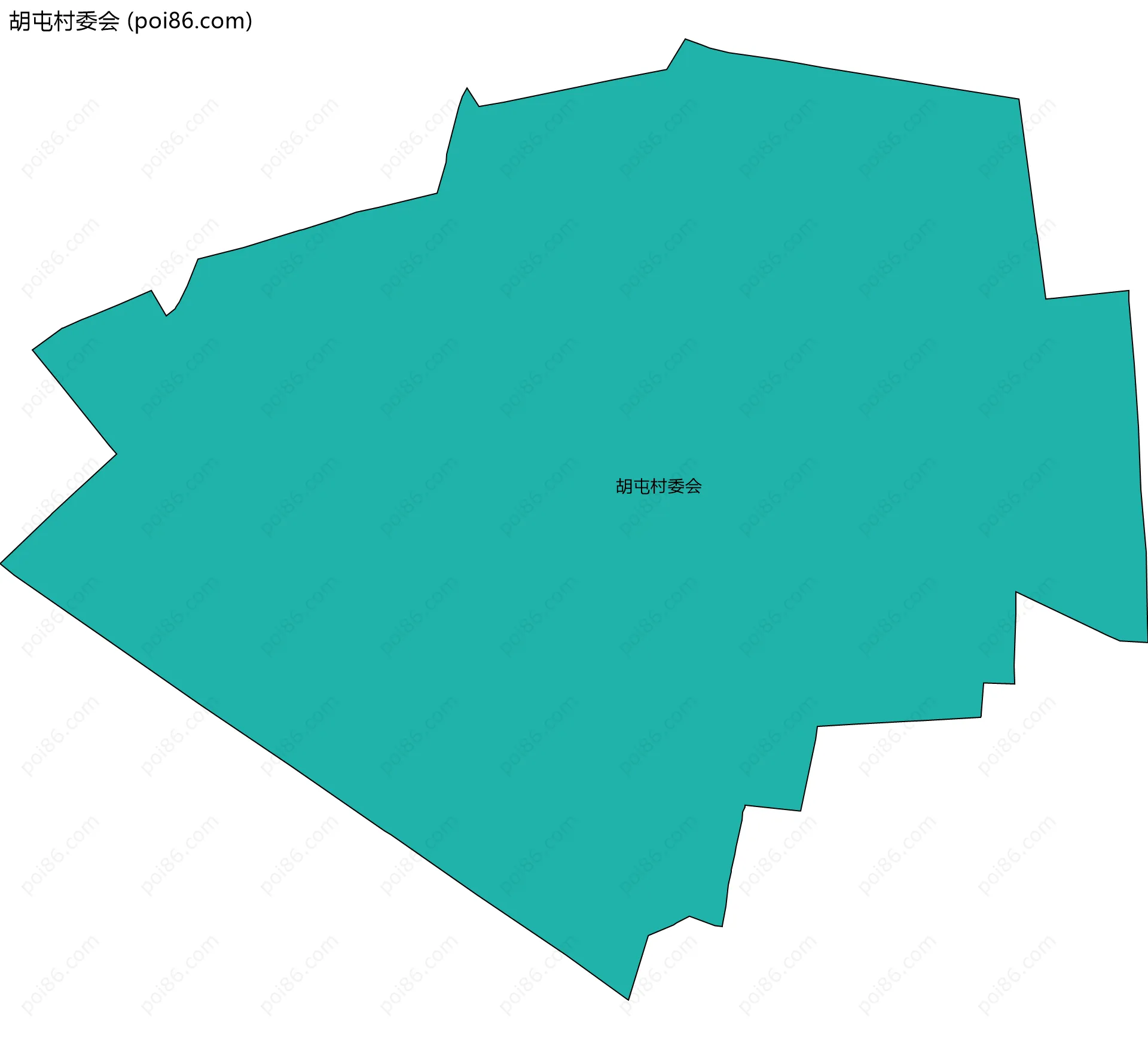 胡屯村委会边界地图