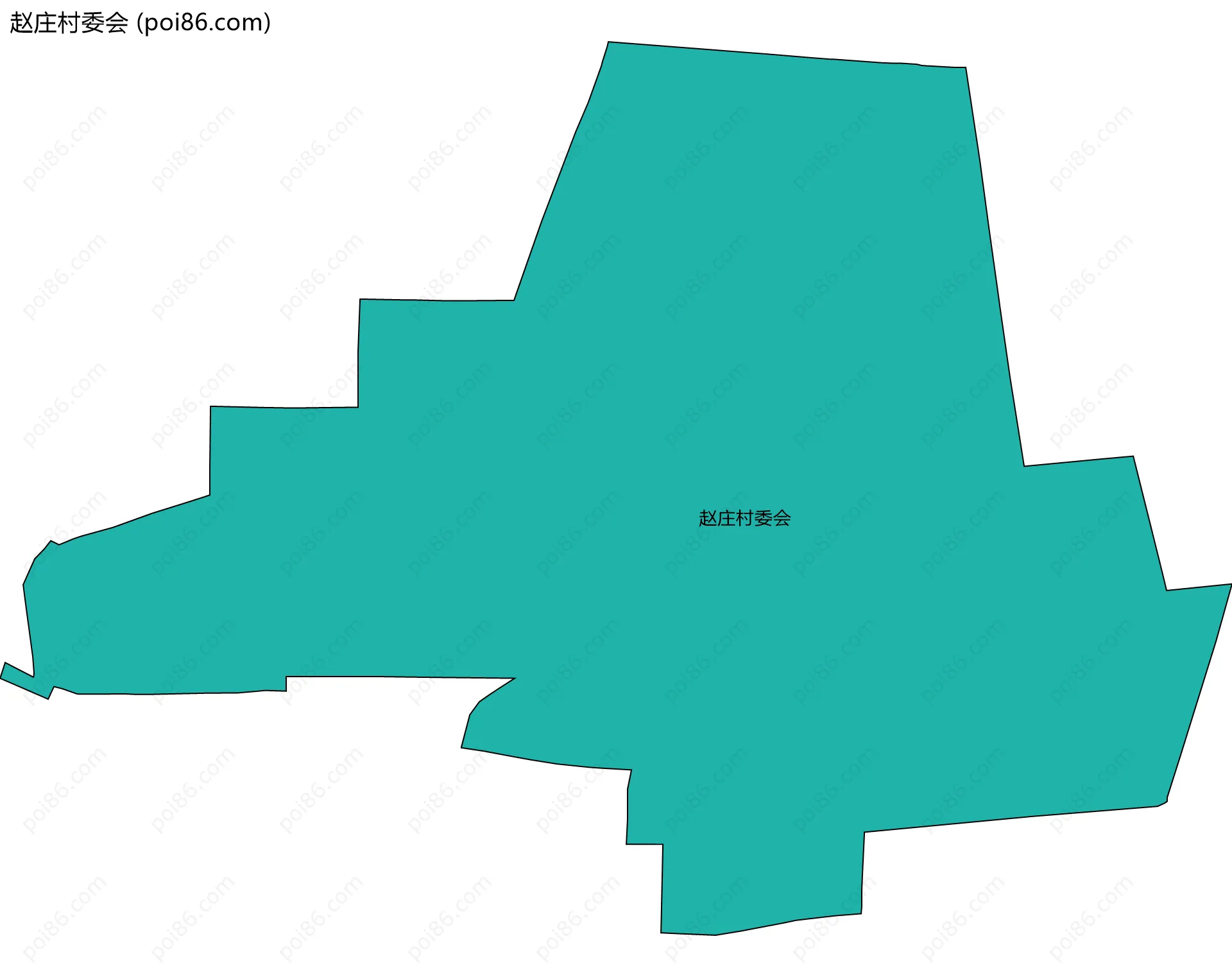 赵庄村委会边界地图