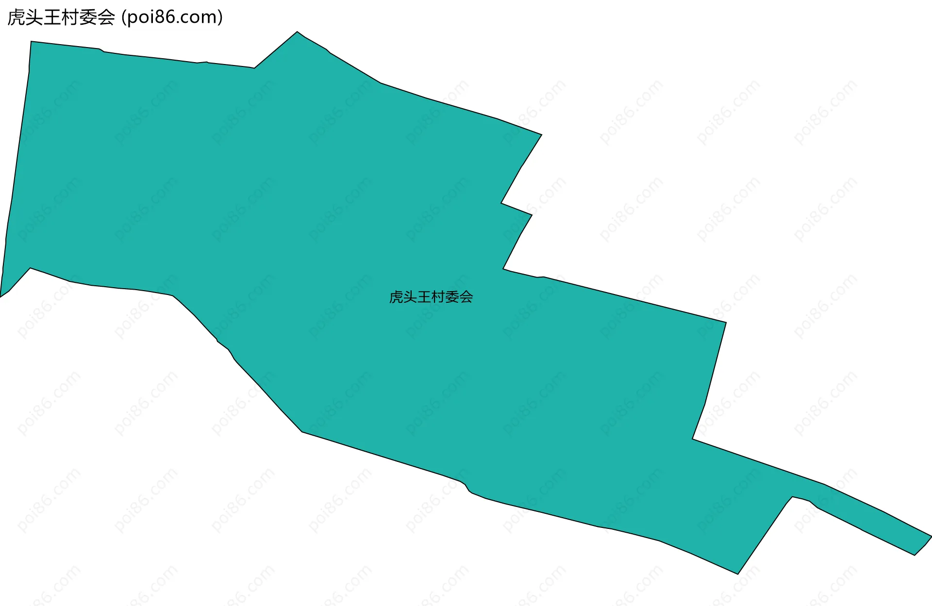 虎头王村委会边界地图
