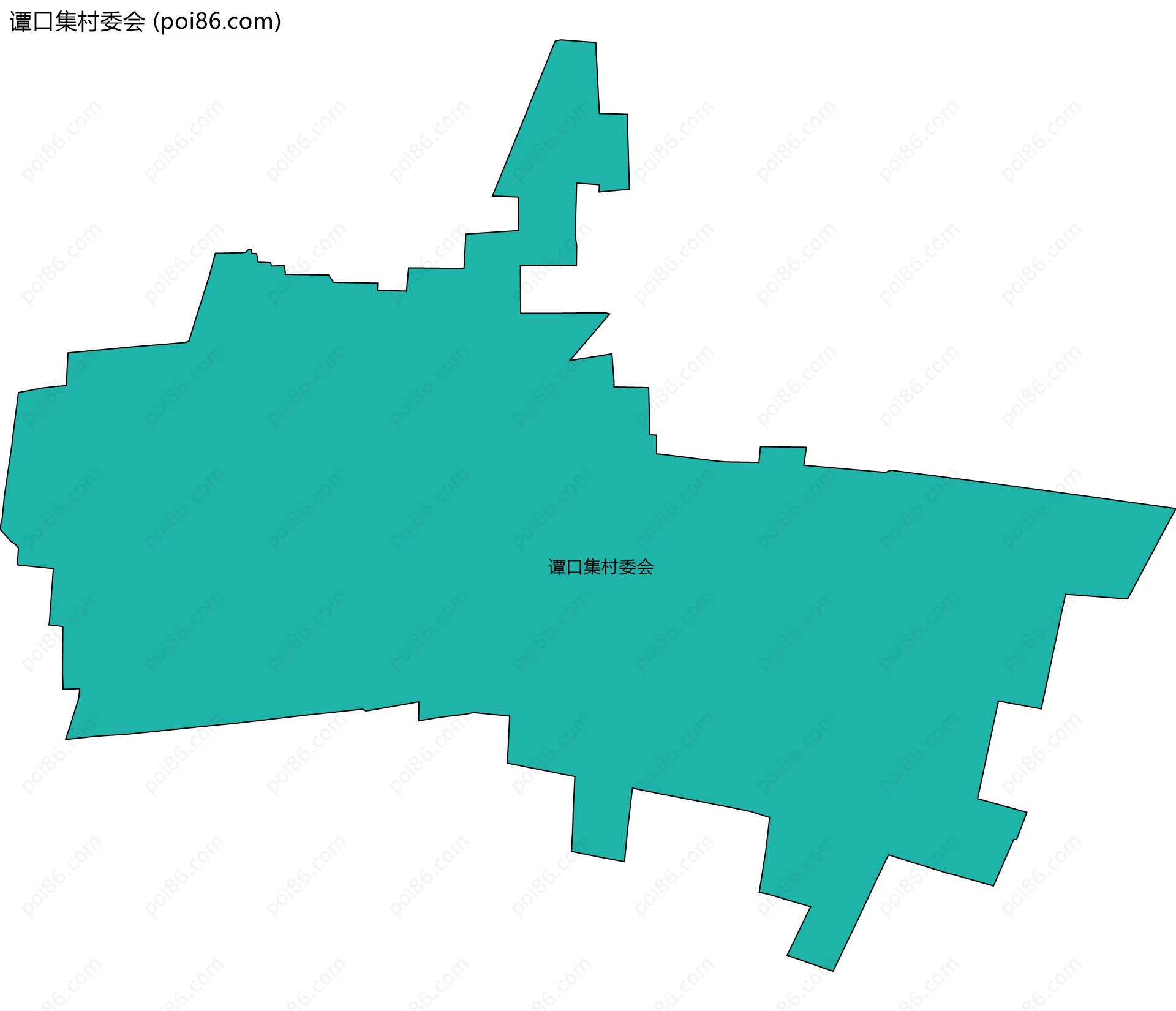 谭口集村委会边界地图