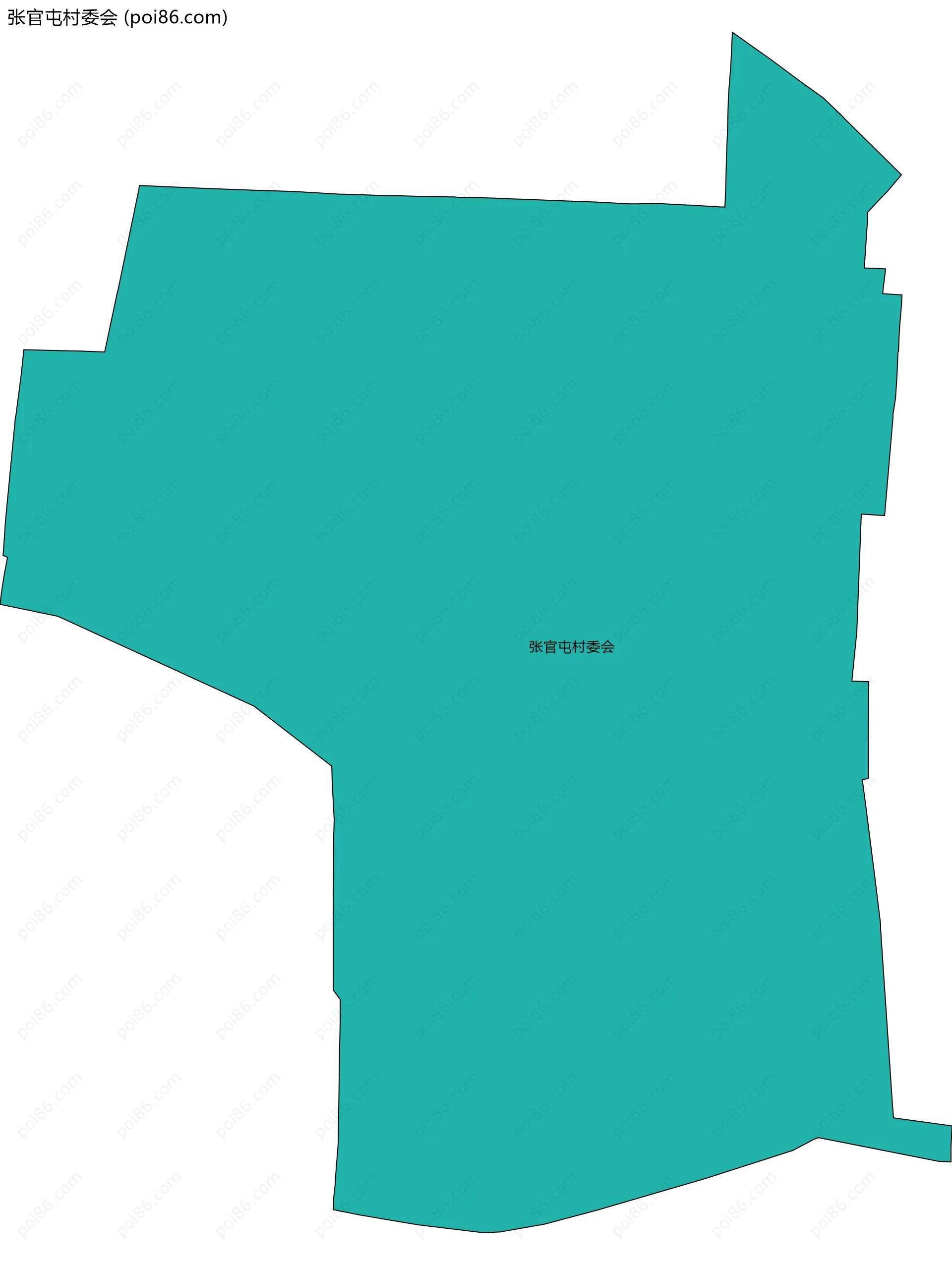 张官屯村委会边界地图
