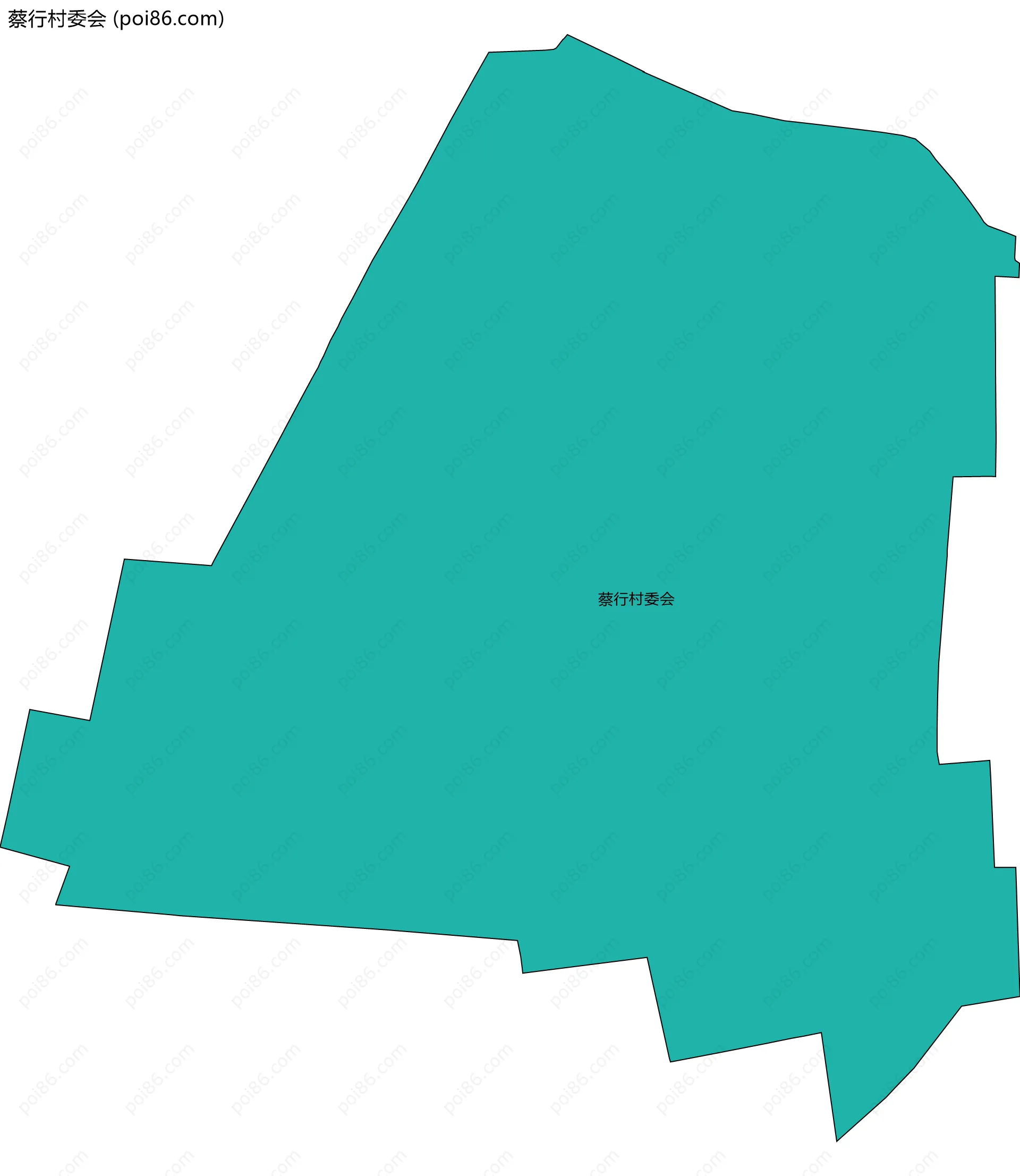 蔡行村委会边界地图