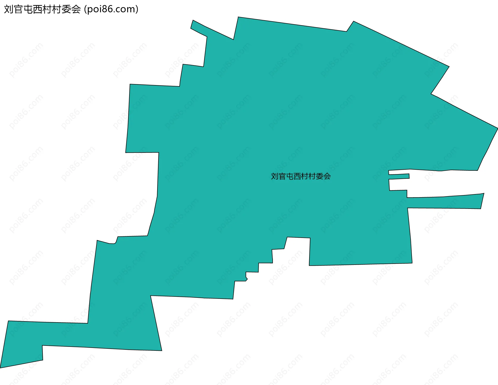 刘官屯西村村委会边界地图