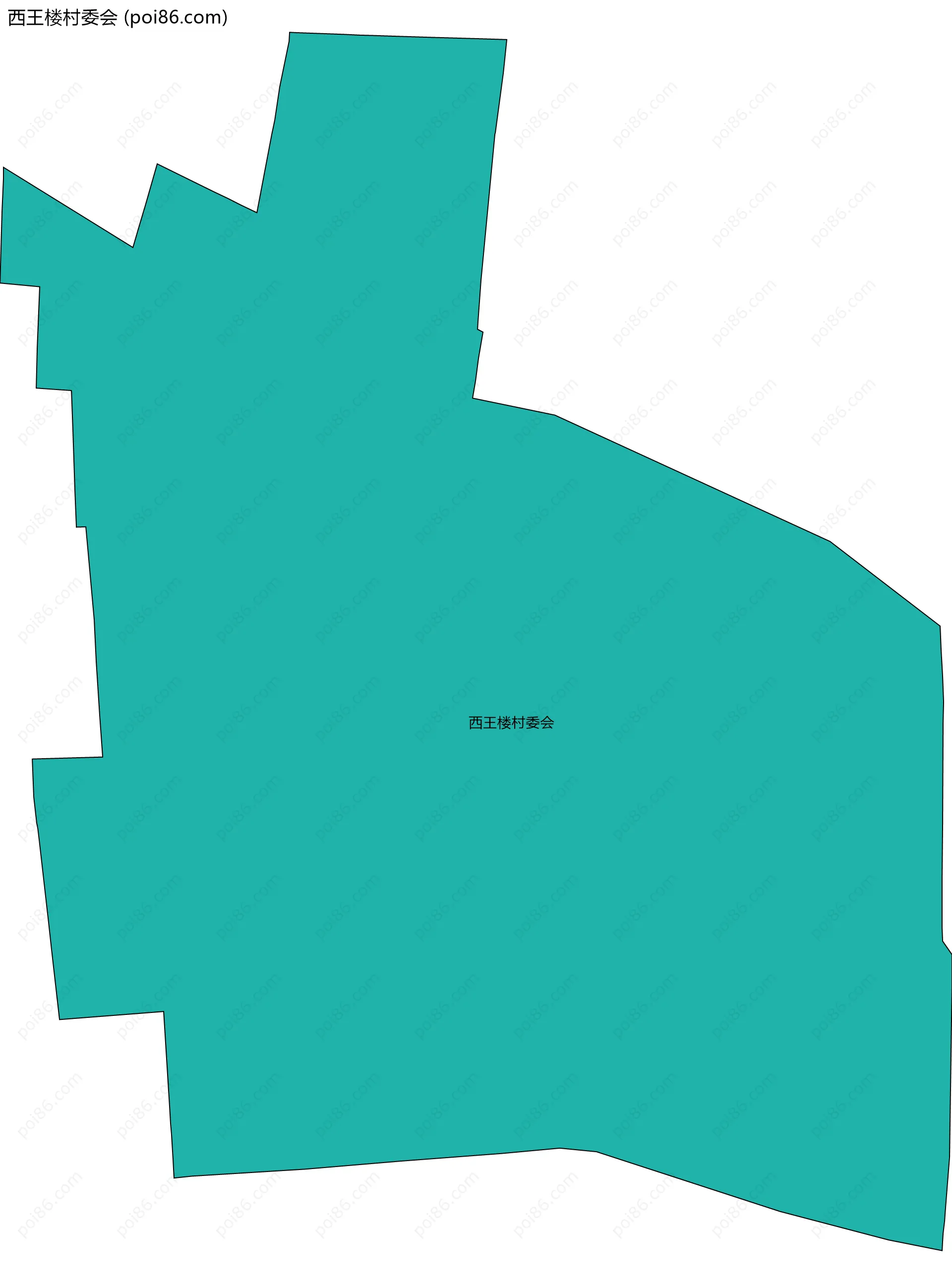 西王楼村委会边界地图