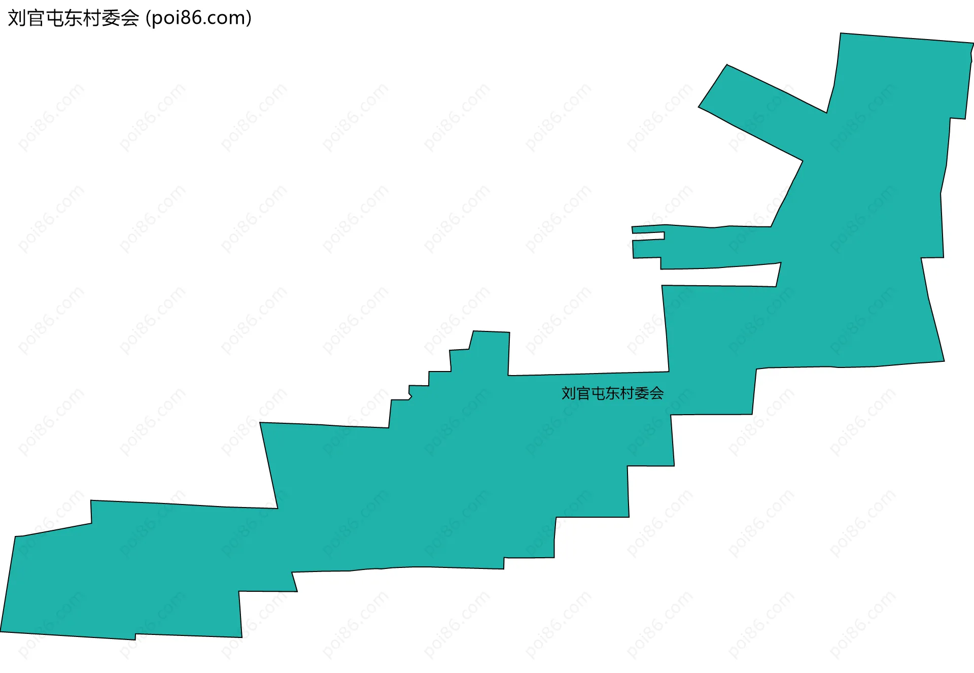 刘官屯东村委会边界地图
