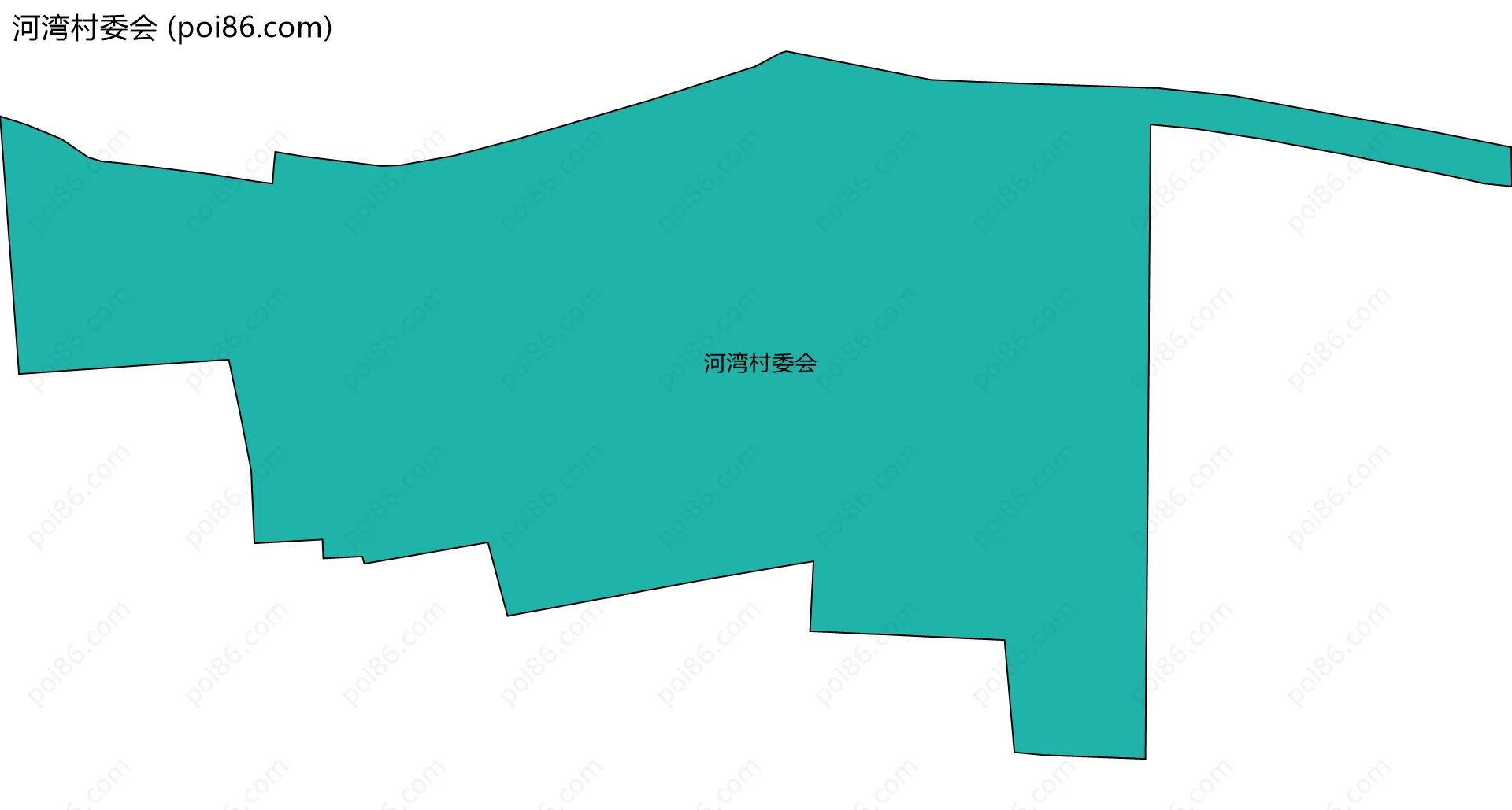 河湾村委会边界地图