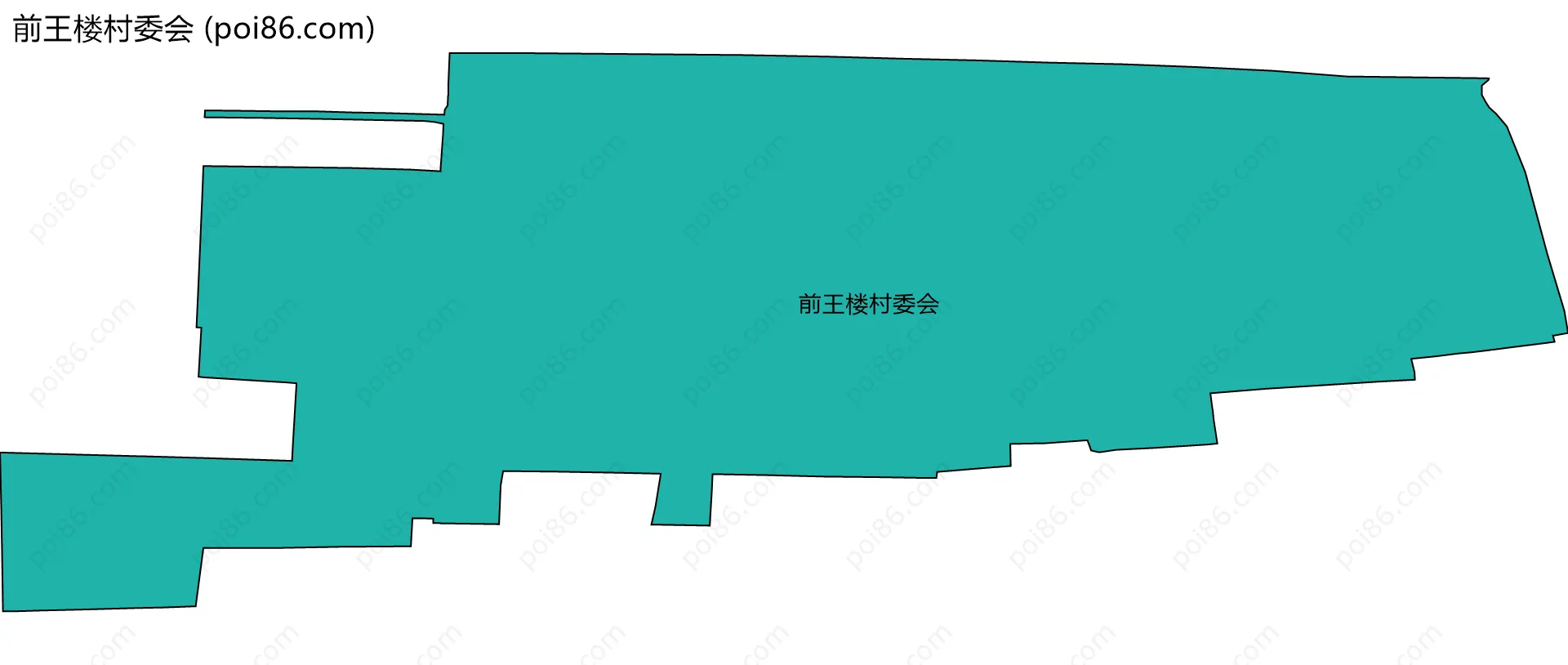 前王楼村委会边界地图