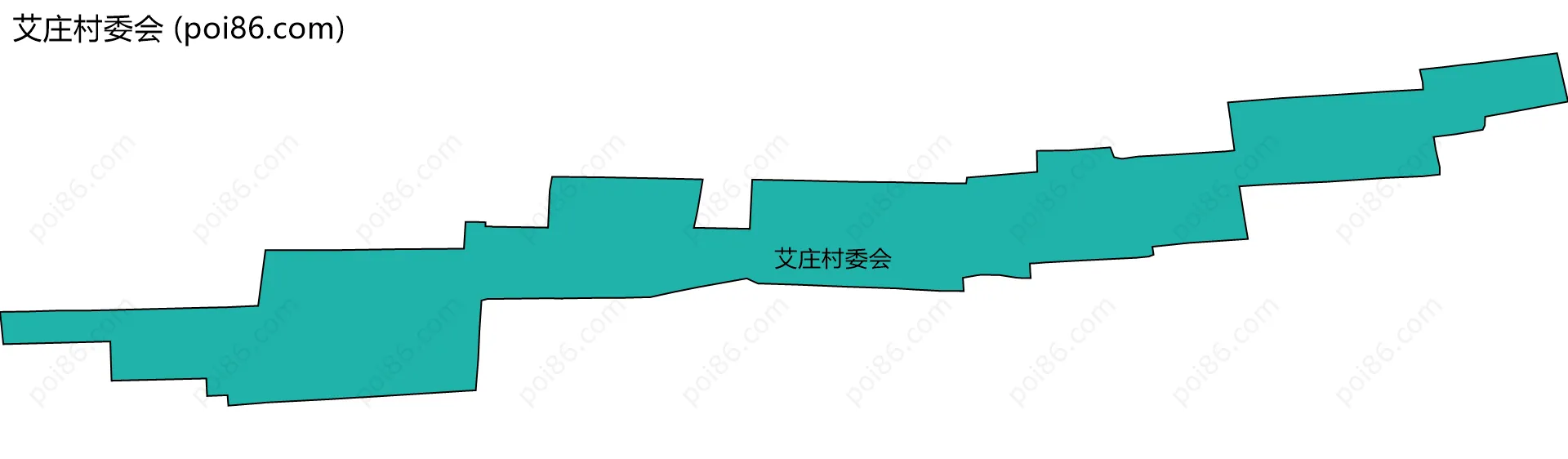 艾庄村委会边界地图