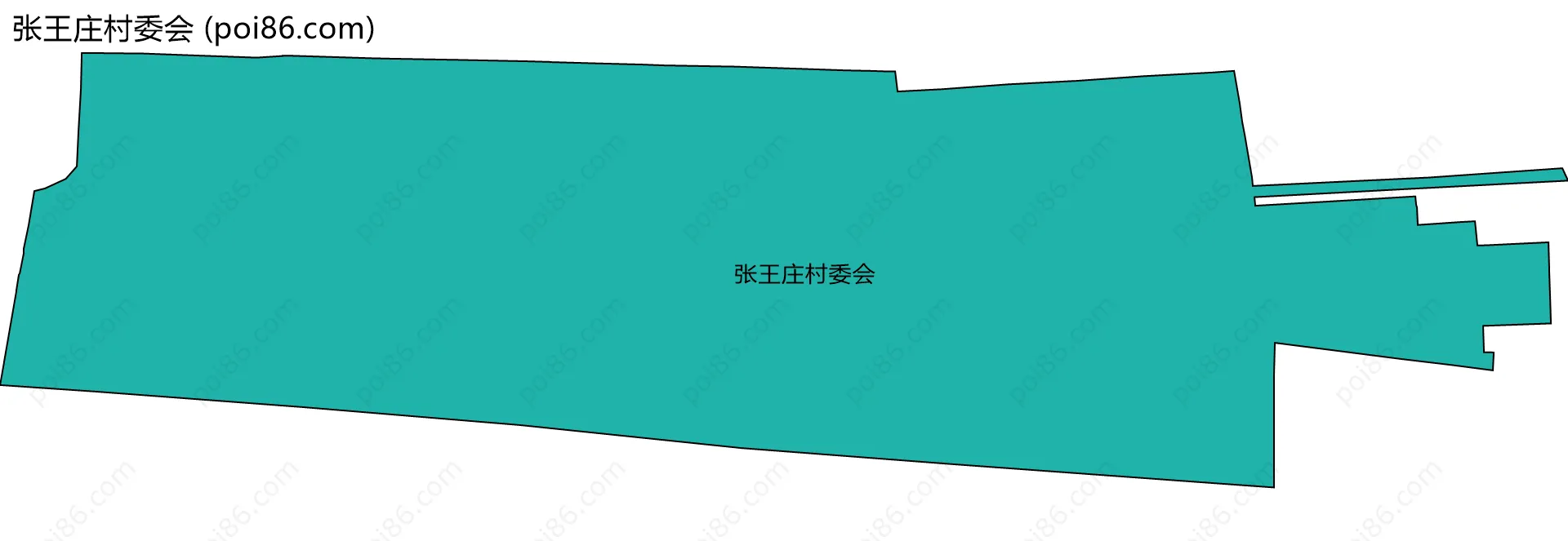 张王庄村委会边界地图