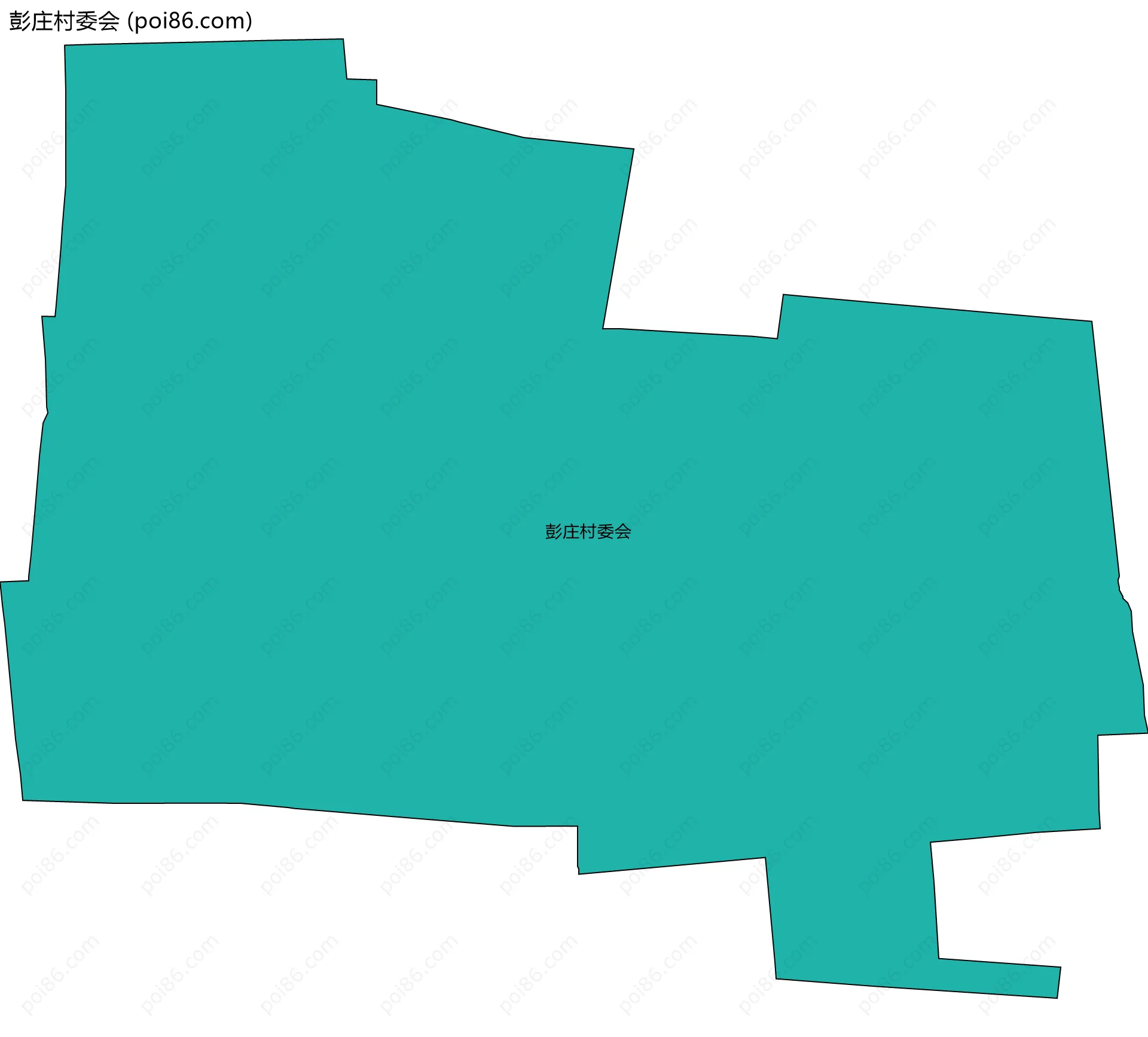 彭庄村委会边界地图