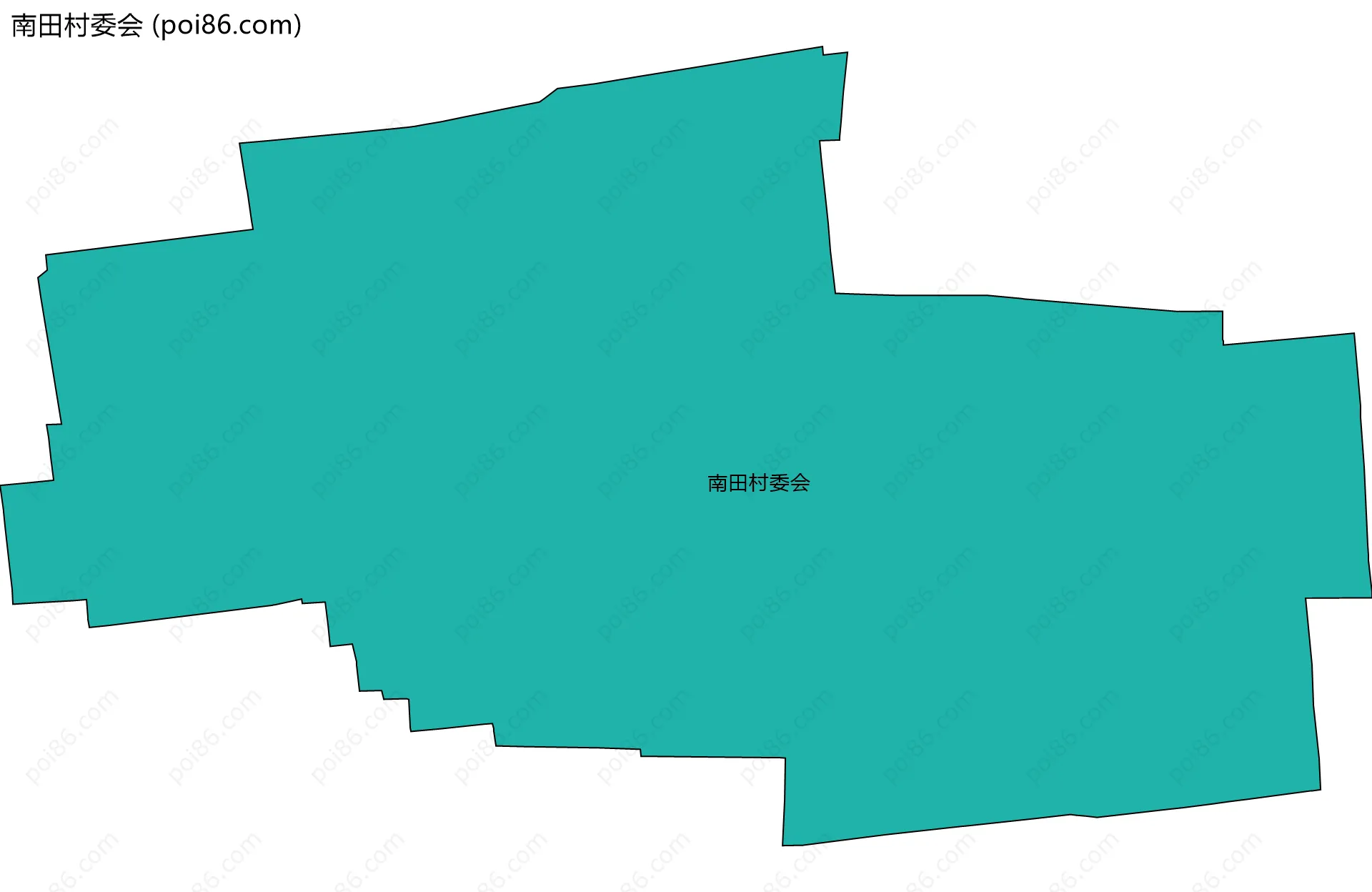南田村委会边界地图