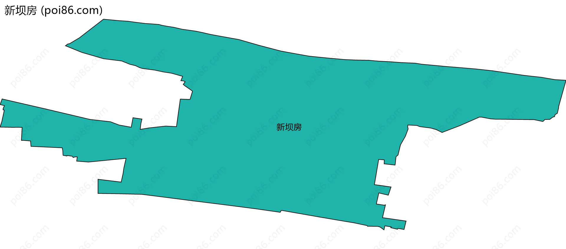 新坝房边界地图