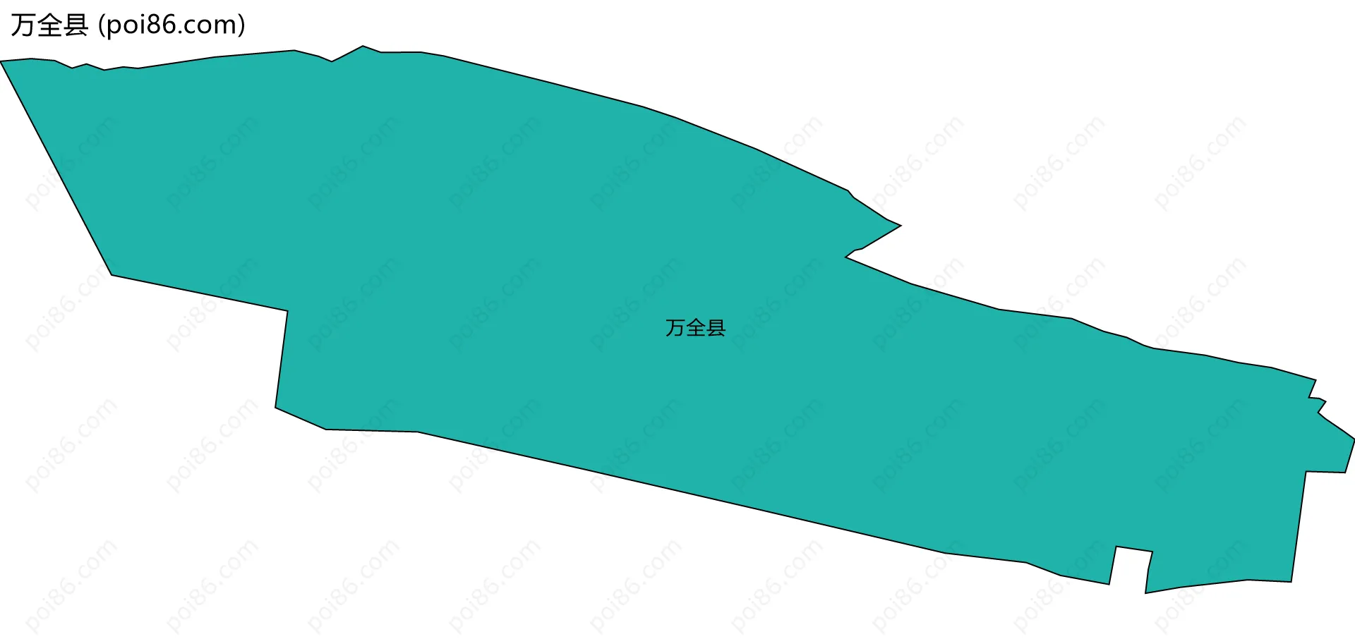 万全县边界地图