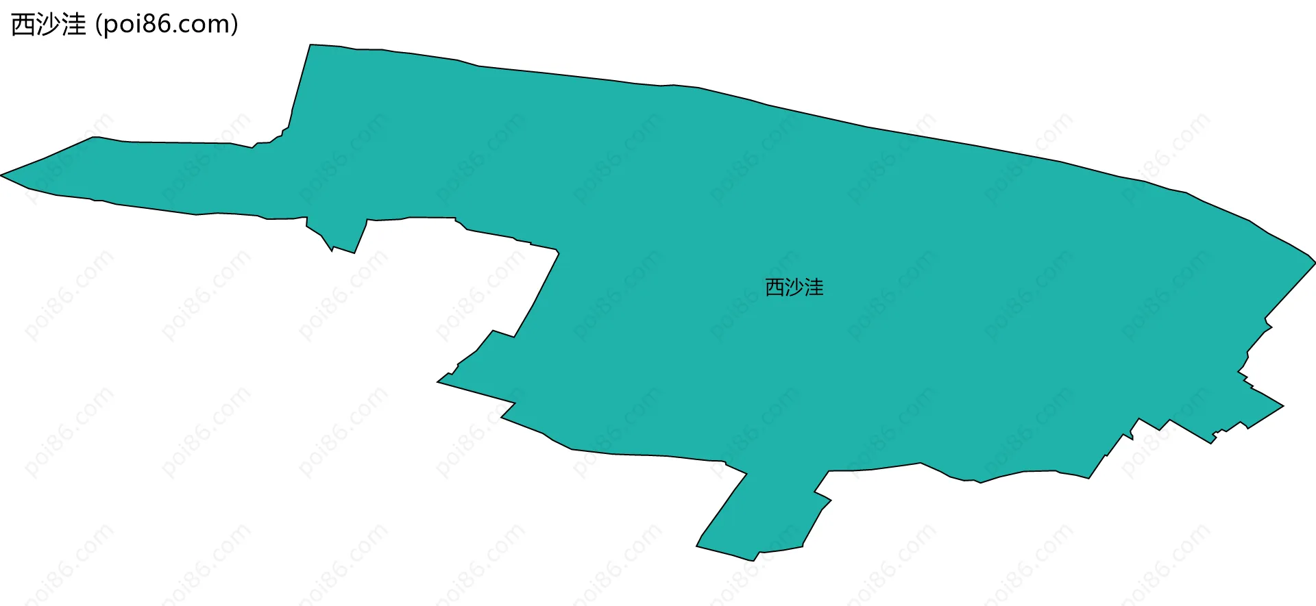 西沙洼边界地图