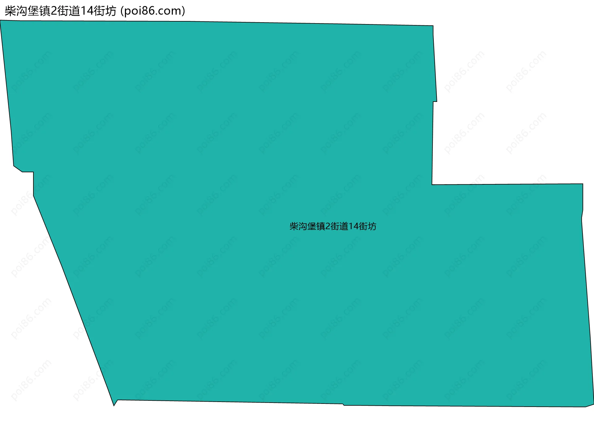 柴沟堡镇2街道14街坊边界地图