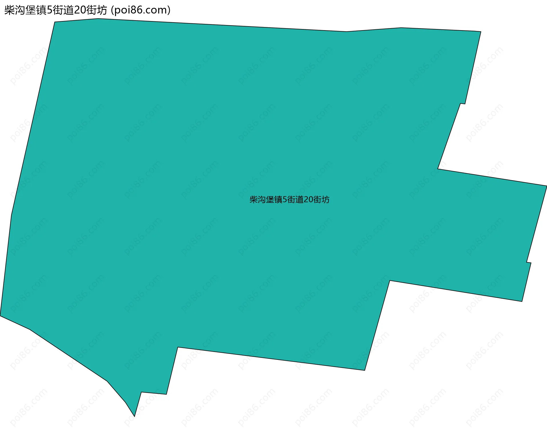 柴沟堡镇5街道20街坊边界地图