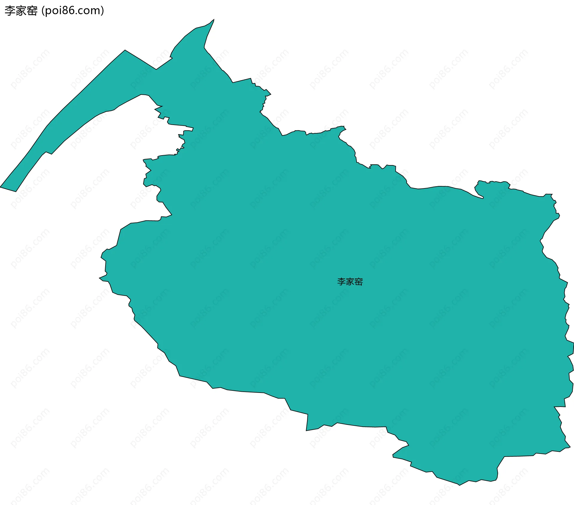 李家窑边界地图