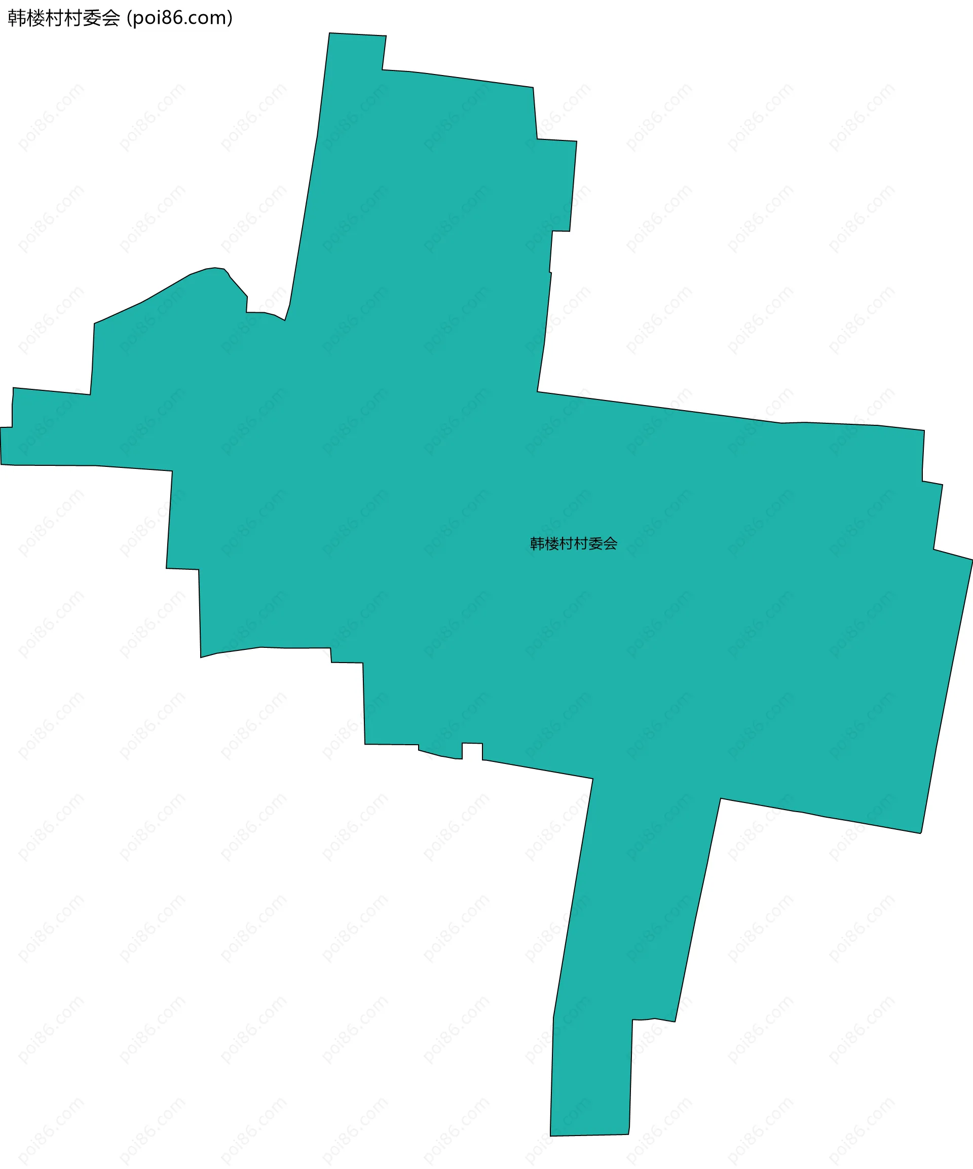 韩楼村村委会边界地图