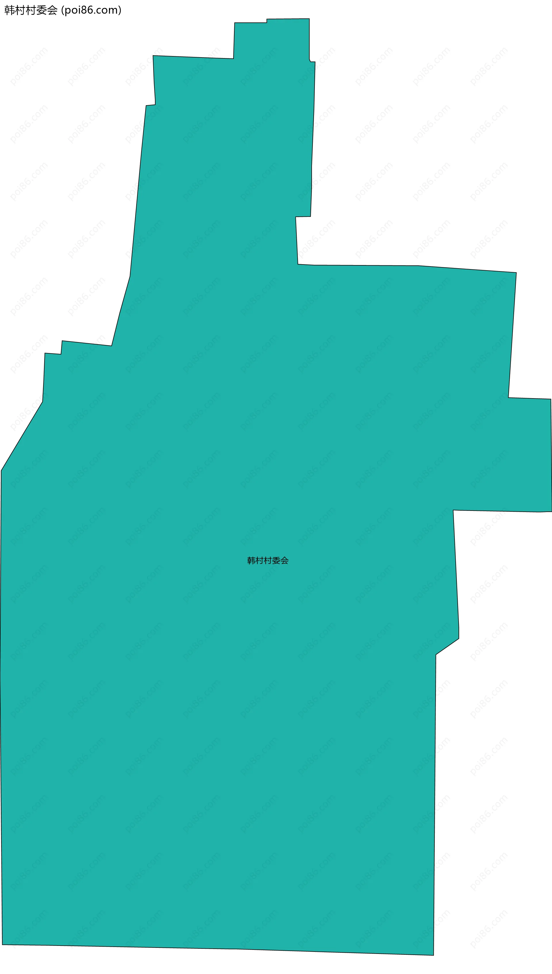 韩村村委会边界地图