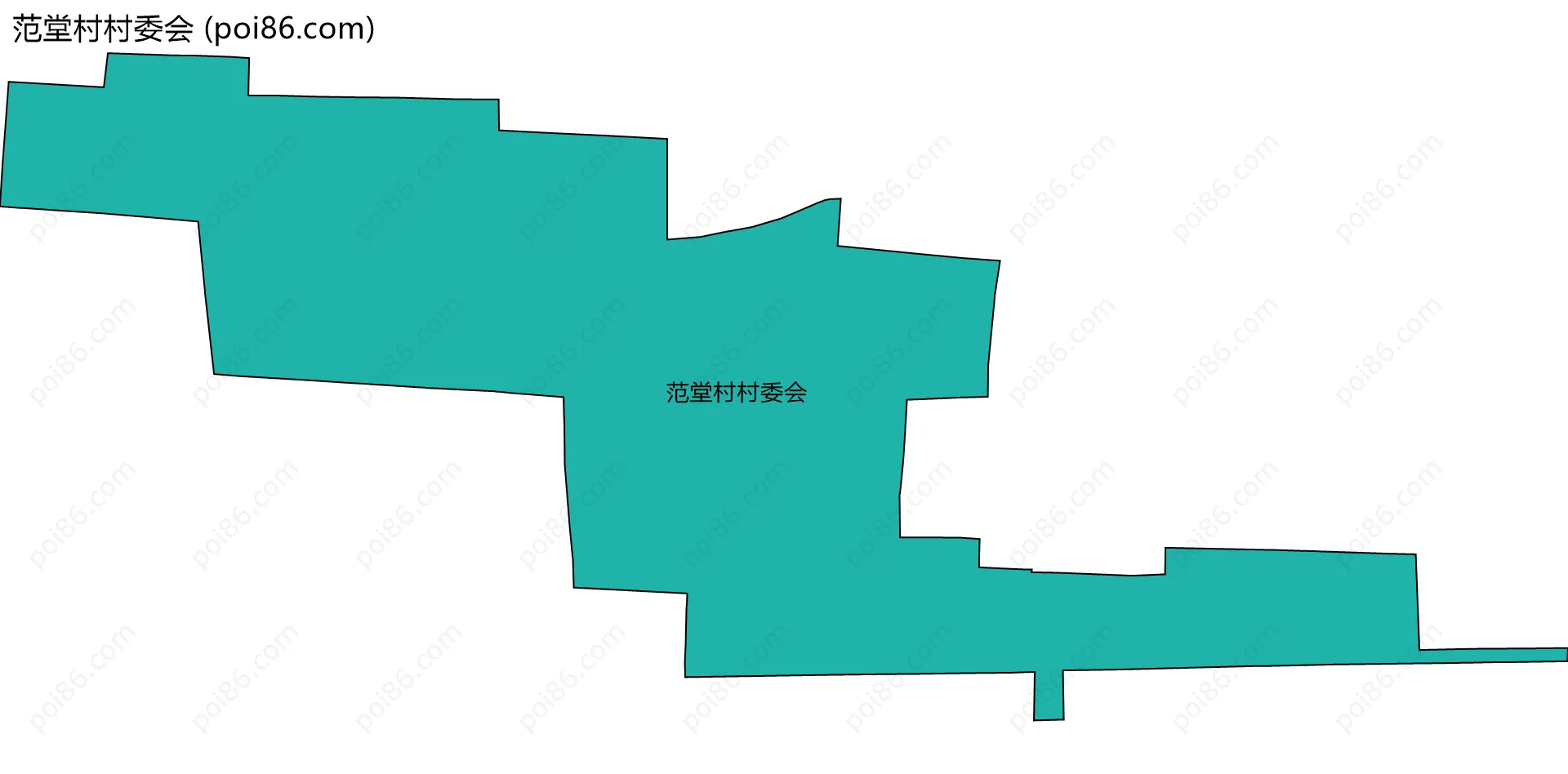 范堂村村委会边界地图