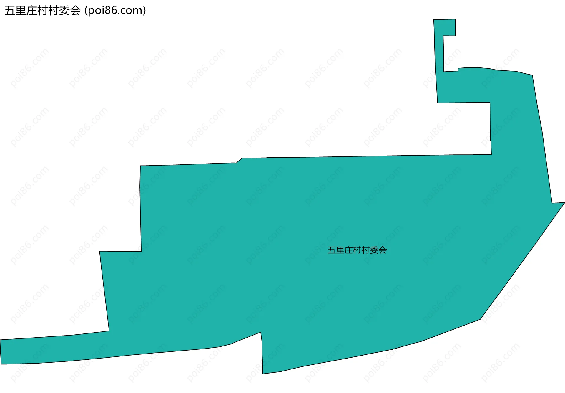 五里庄村村委会边界地图