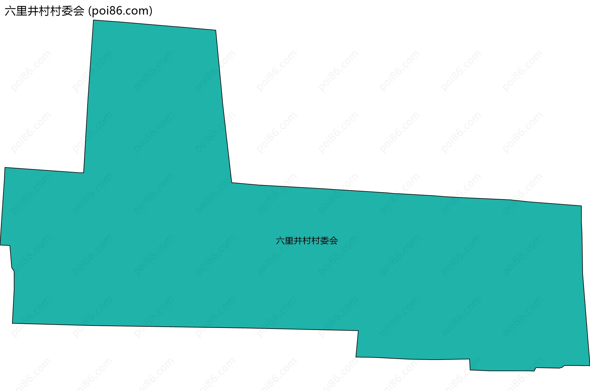 六里井村村委会边界地图