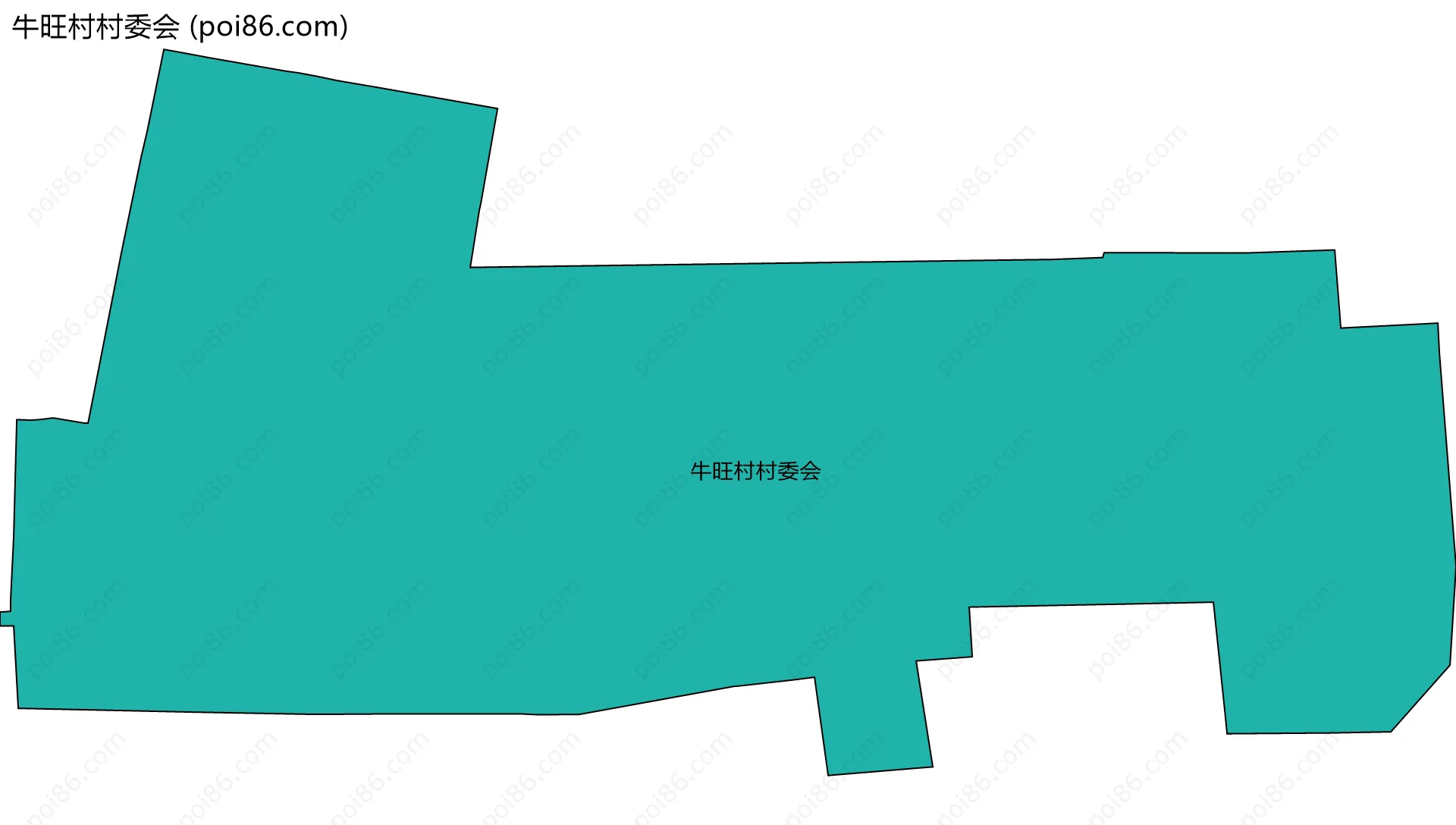 牛旺村村委会边界地图