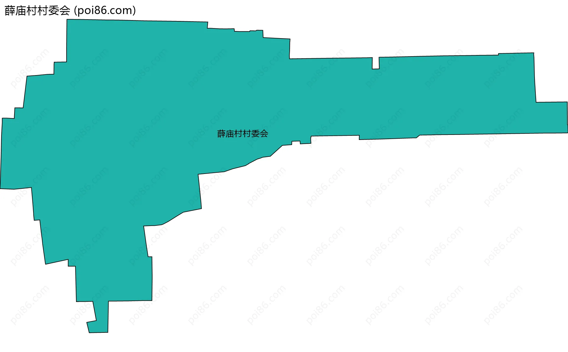 薛庙村村委会边界地图