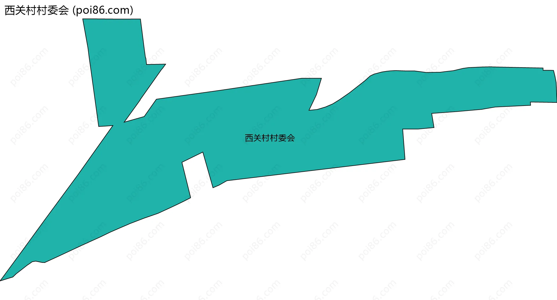 西关村村委会边界地图