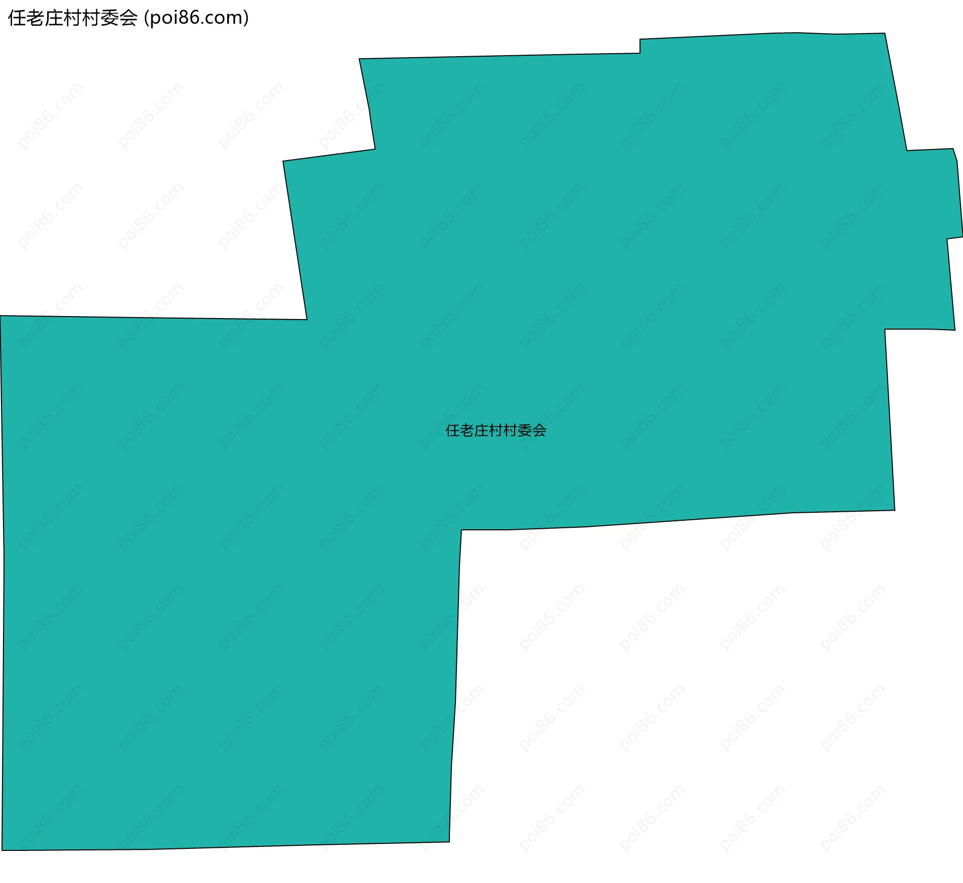 任老庄村村委会边界地图
