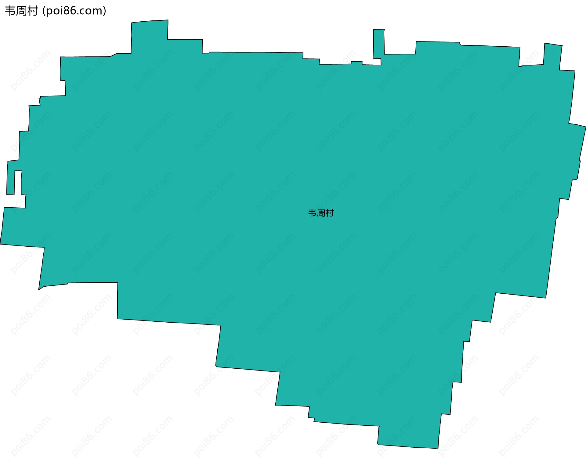 韦周村边界地图