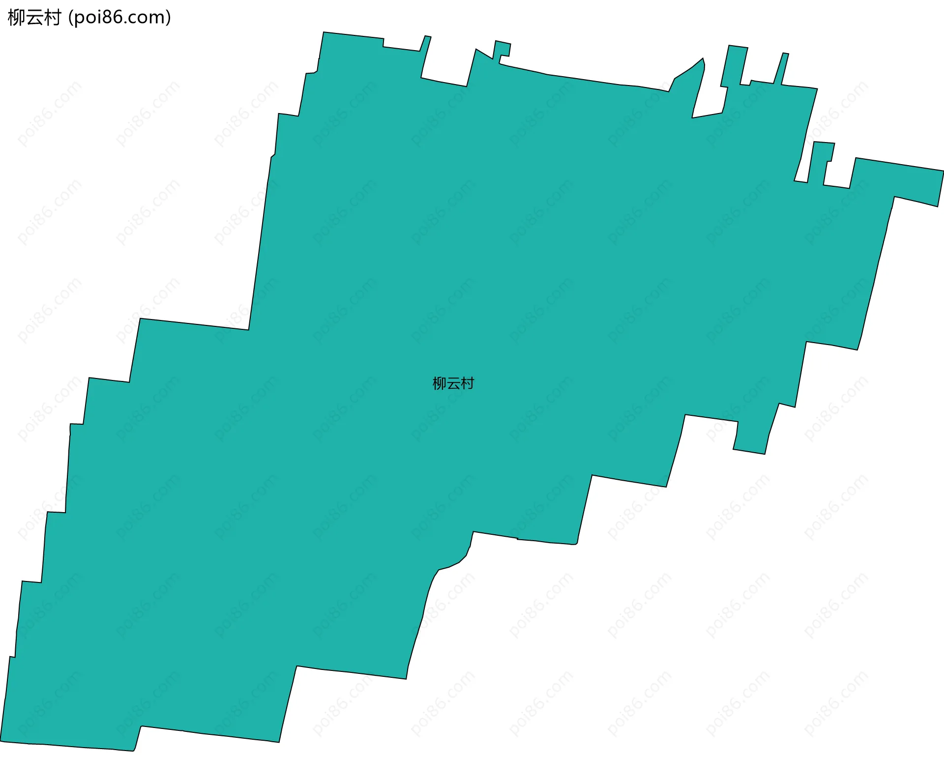 柳云村边界地图