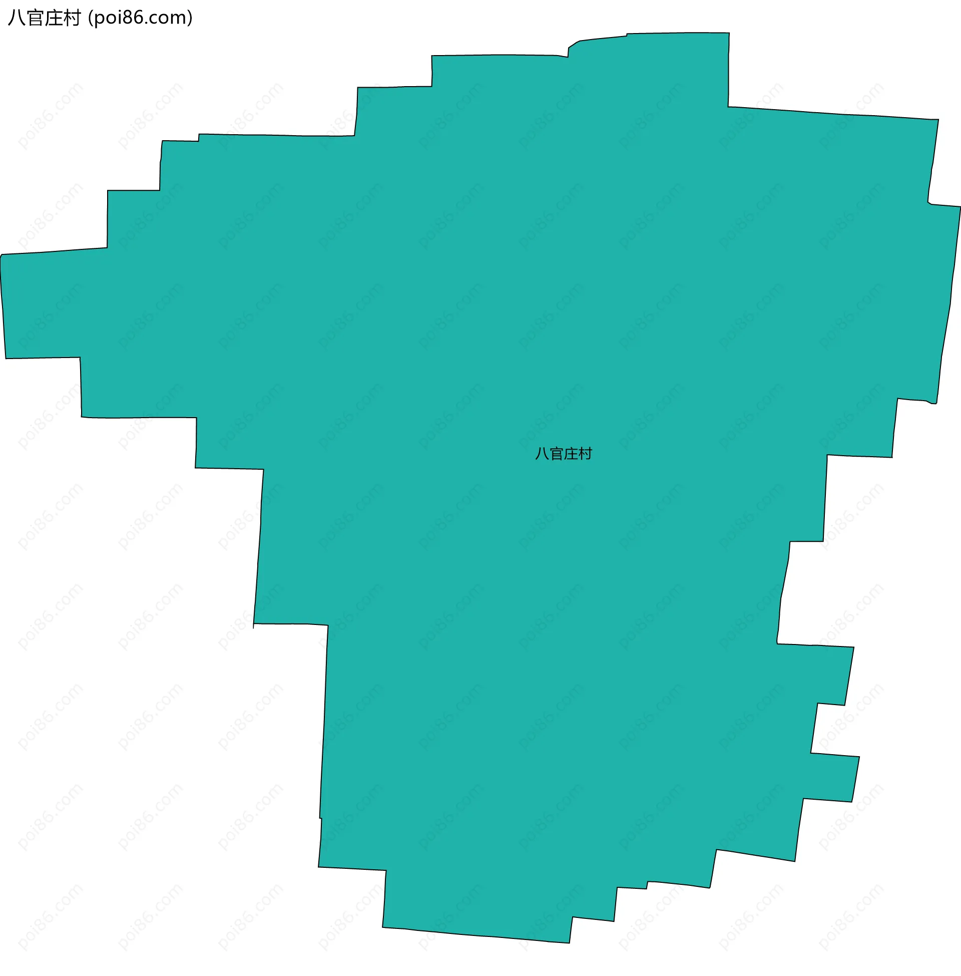 八官庄村边界地图