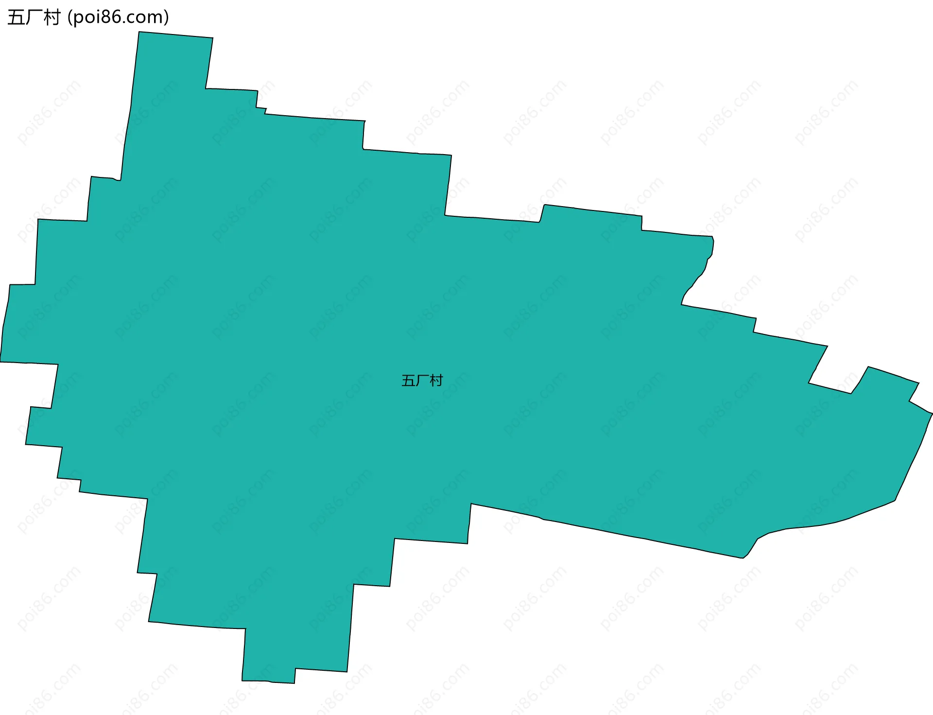 五厂村边界地图