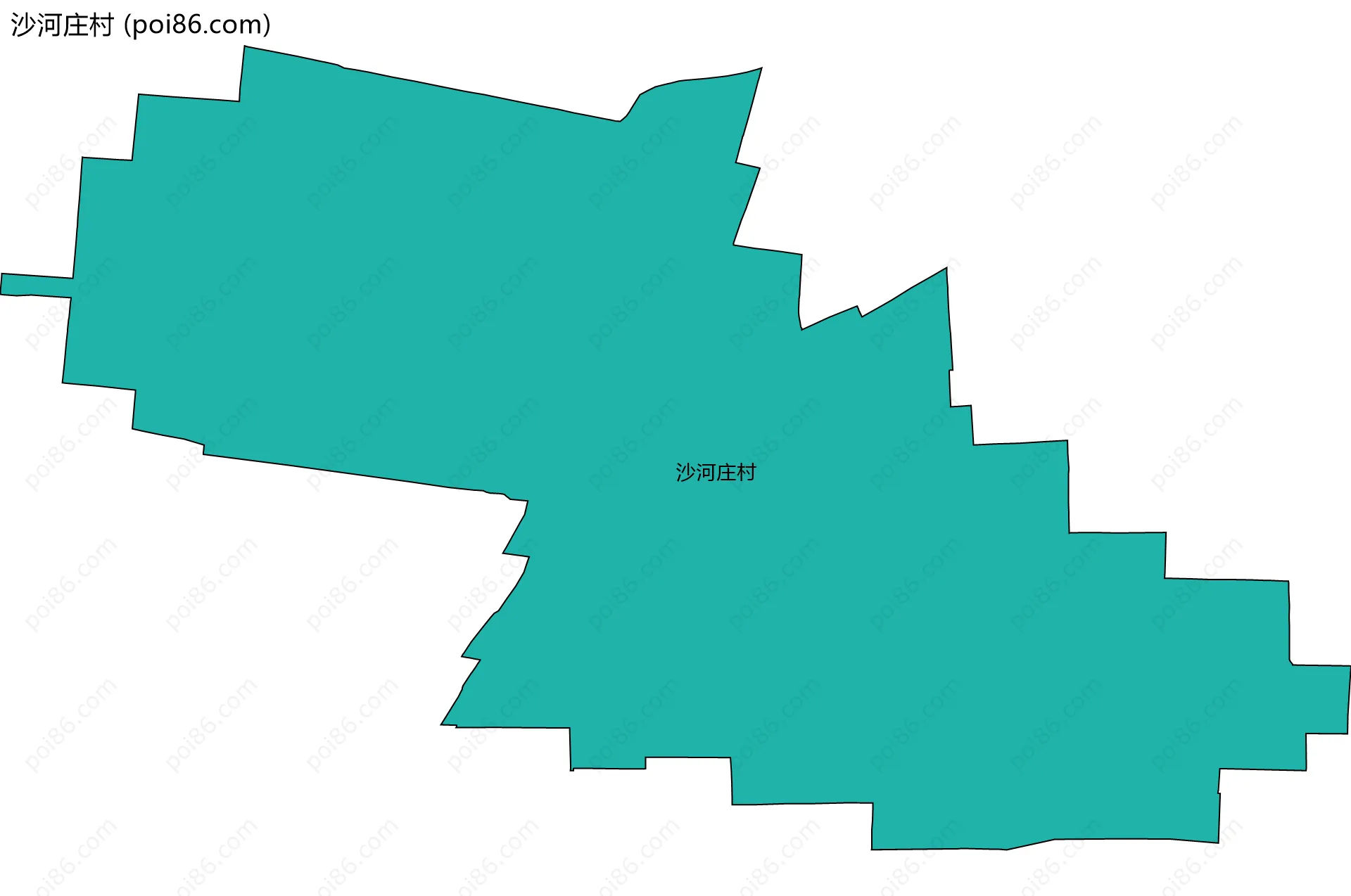 沙河庄村边界地图