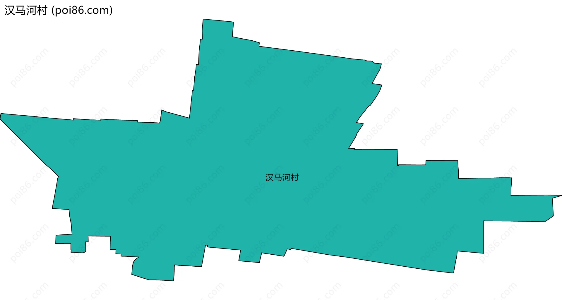 汉马河村边界地图