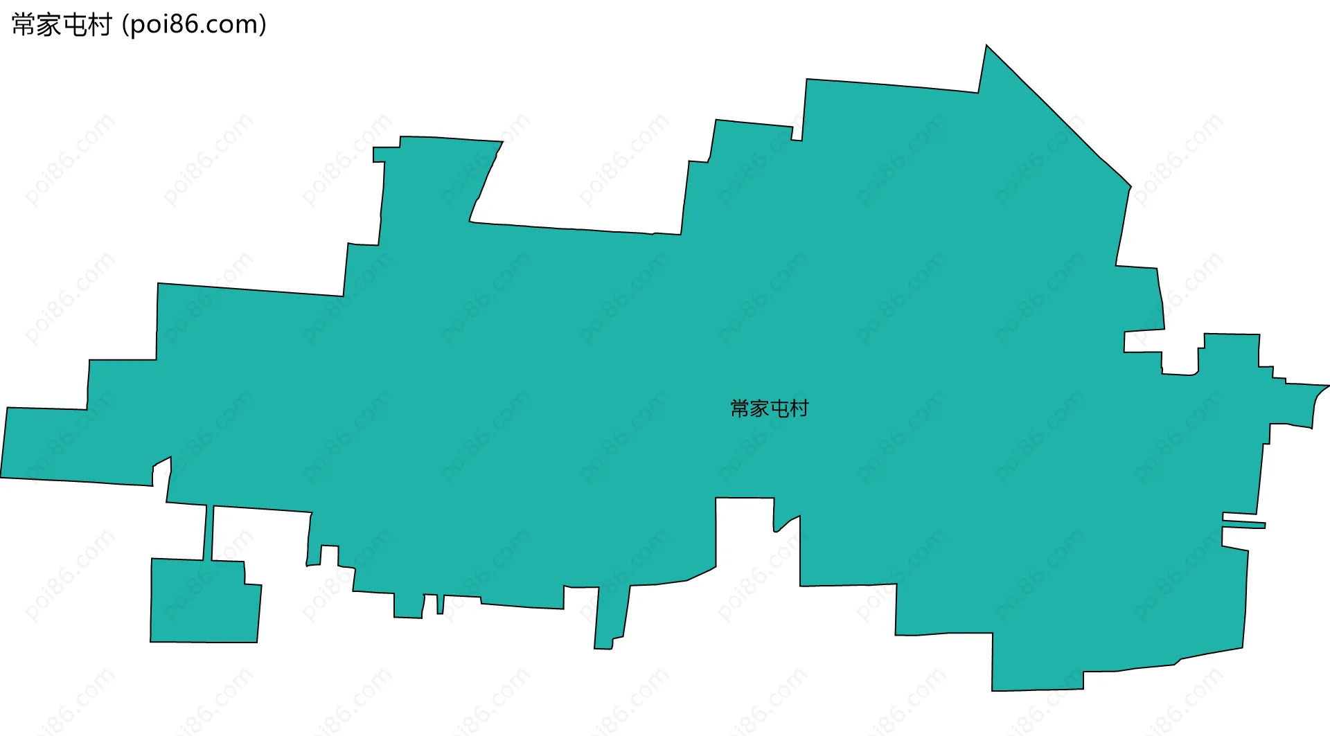 常家屯村边界地图