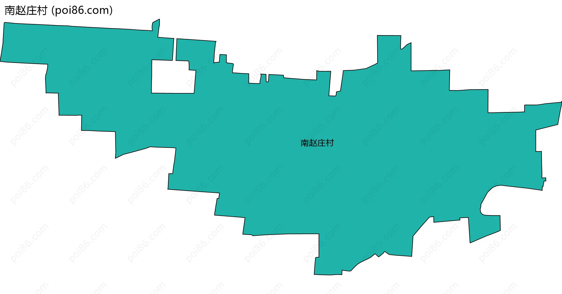 南赵庄村边界地图