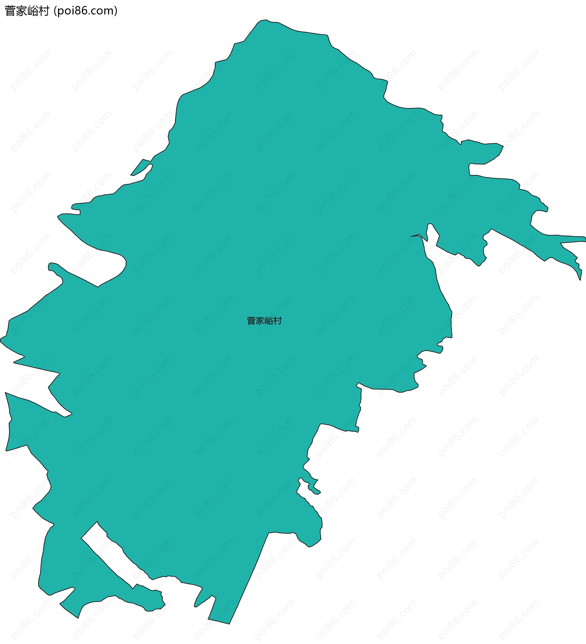 菅家峪村边界地图
