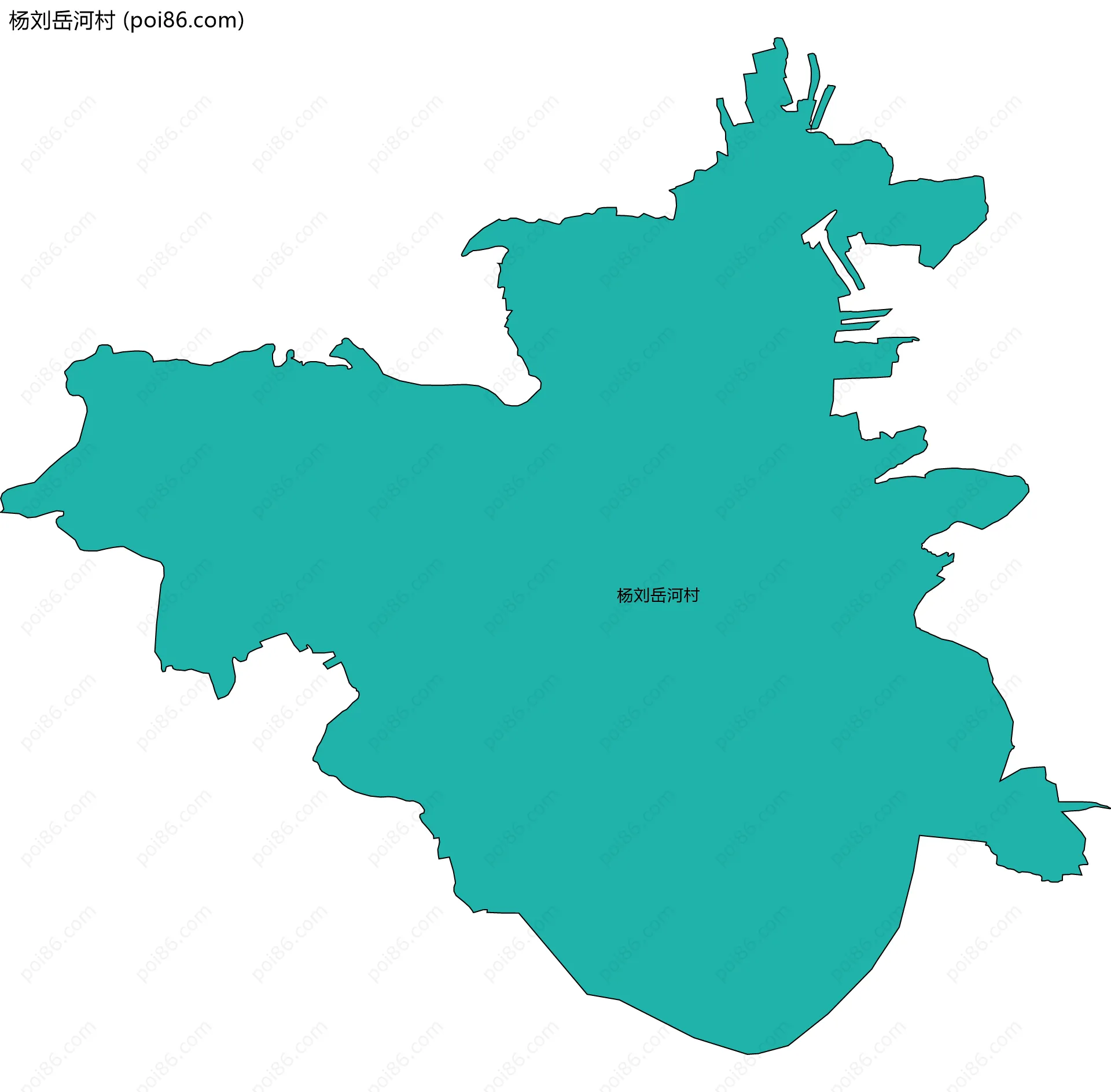 杨刘岳河村边界地图